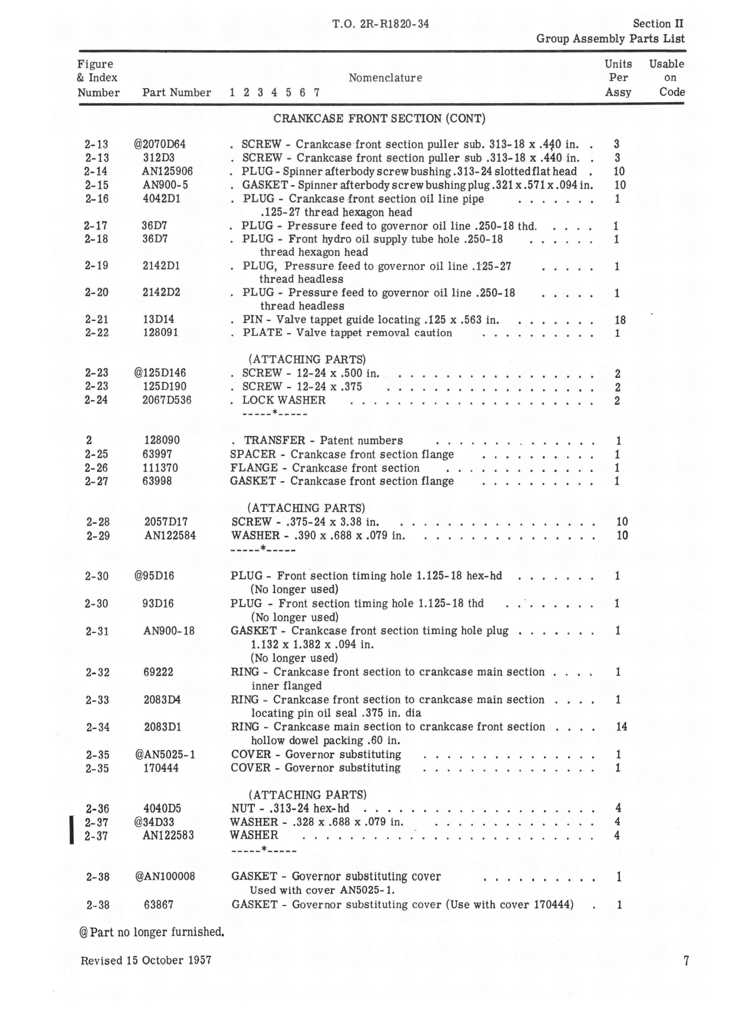 Sample page 11 from AirCorps Library document: Illustrated Parts Breakdown for Model R-1820-103 Engine