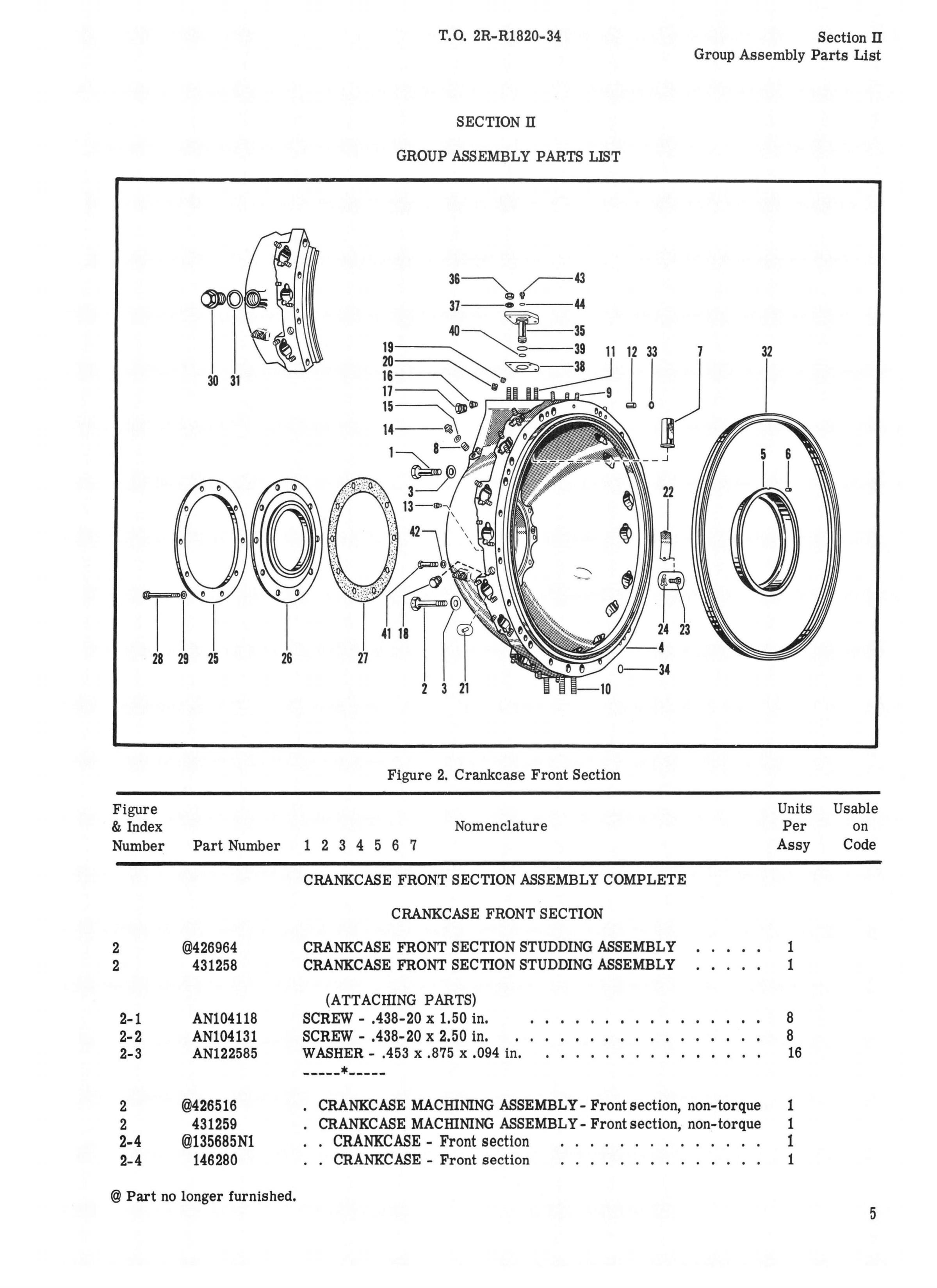 Sample page 9 from AirCorps Library document: Illustrated Parts Breakdown for Model R-1820-103 Engine