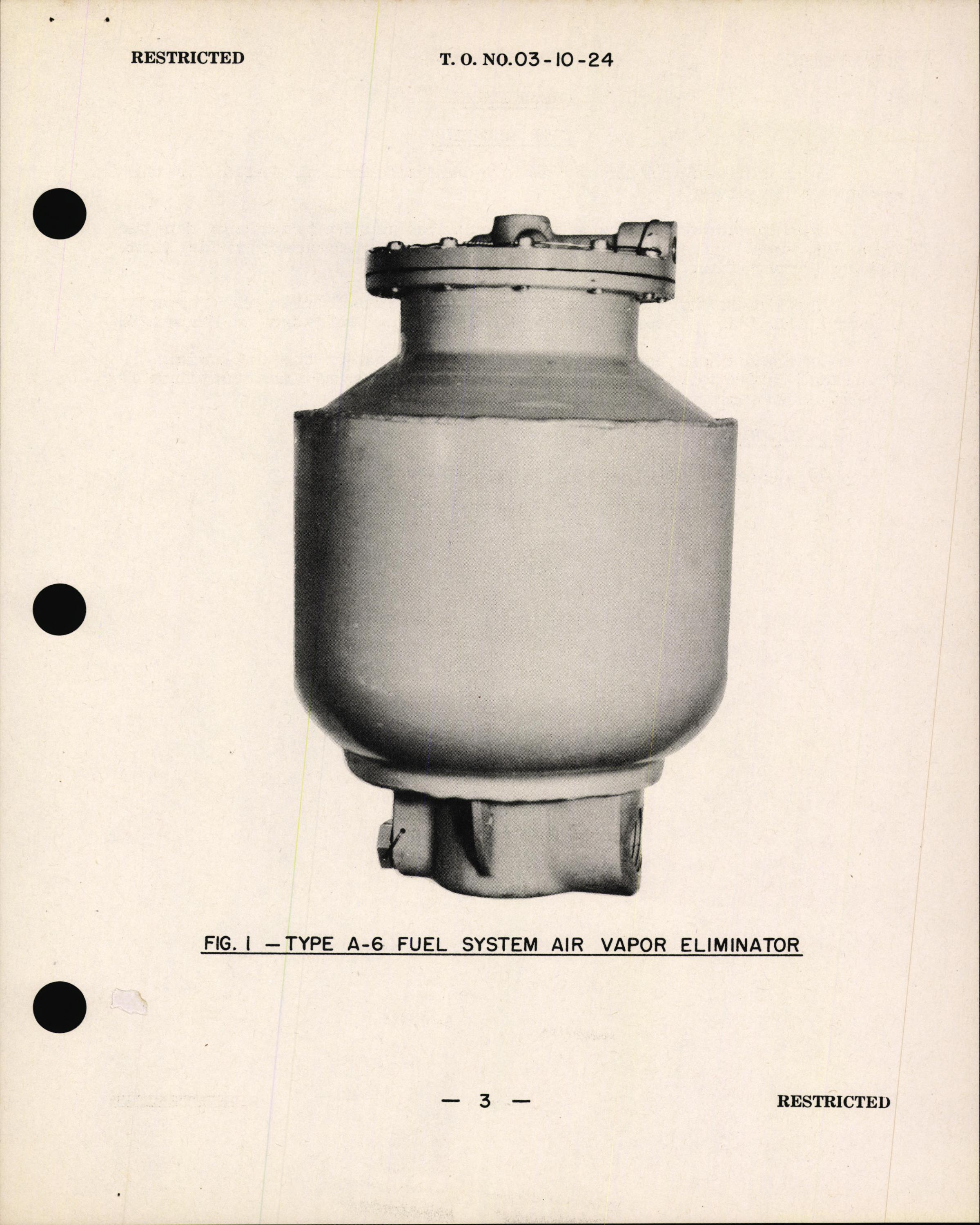 Sample page 5 from AirCorps Library document: Instructions with Parts Catalog for Fuel System Air Vapor Eliminator Type A-6 