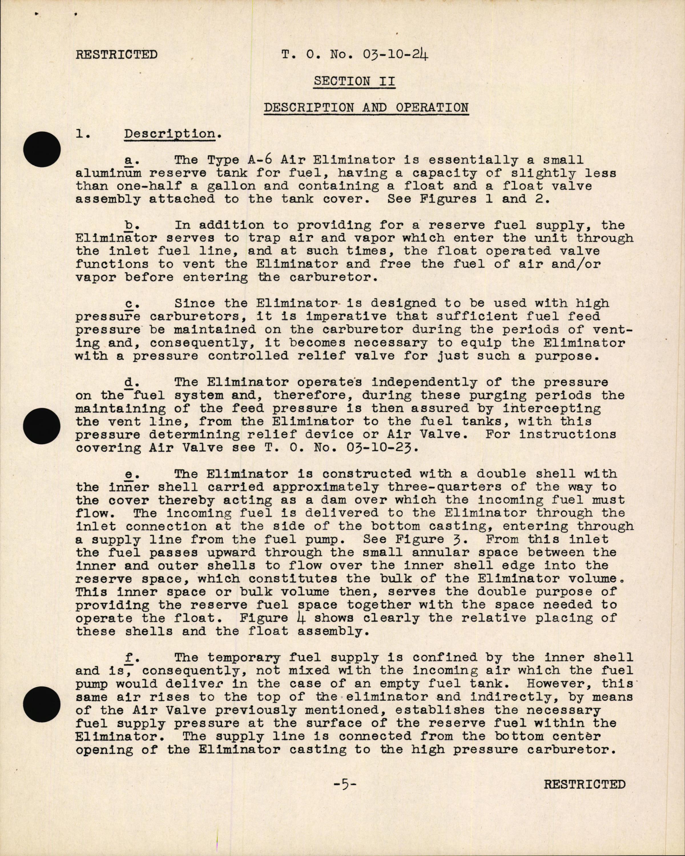 Sample page 7 from AirCorps Library document: Instructions with Parts Catalog for Fuel System Air Vapor Eliminator Type A-6 