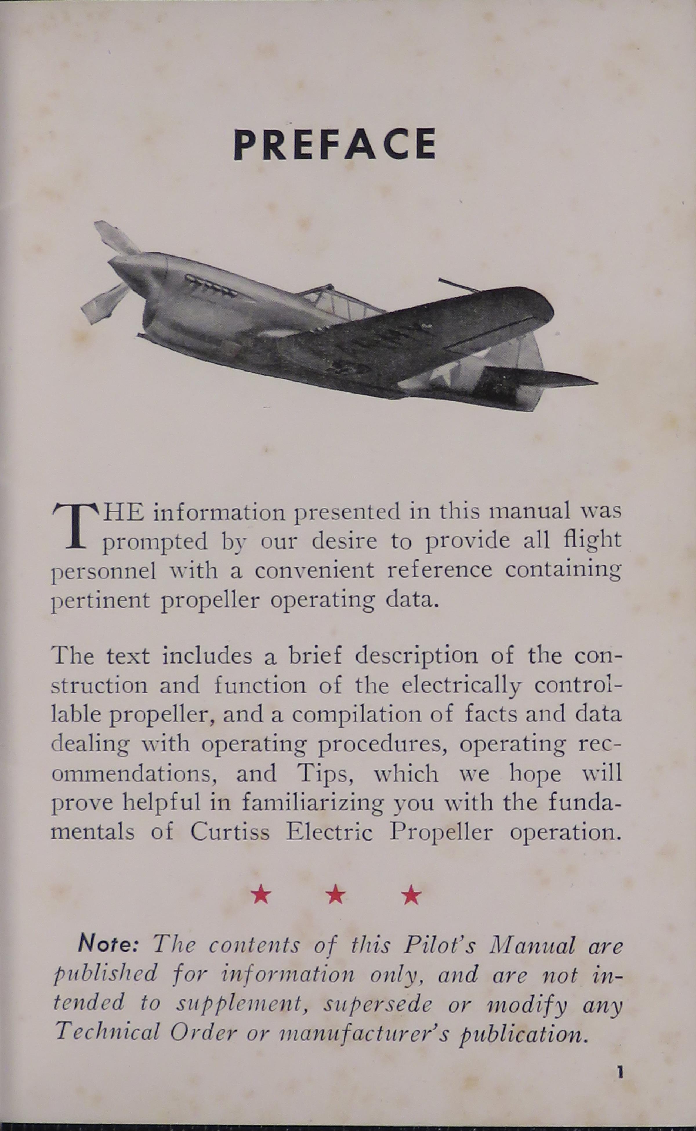 Sample page 3 from AirCorps Library document: Curtiss Electric Propeller Pilot's Manual