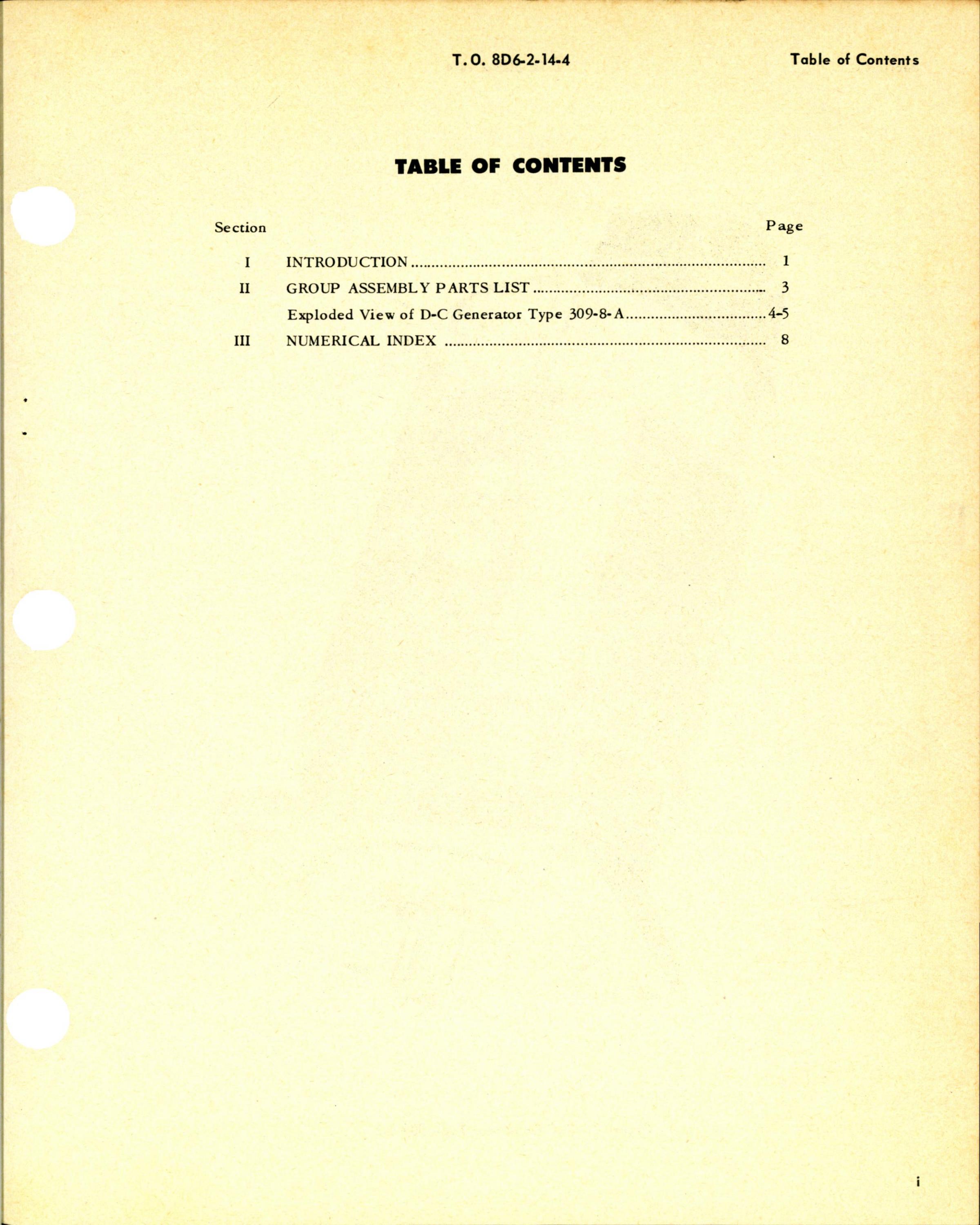 Sample page 3 from AirCorps Library document: Illustrated Parts Breakdown D-C Generator Type 309-8-A