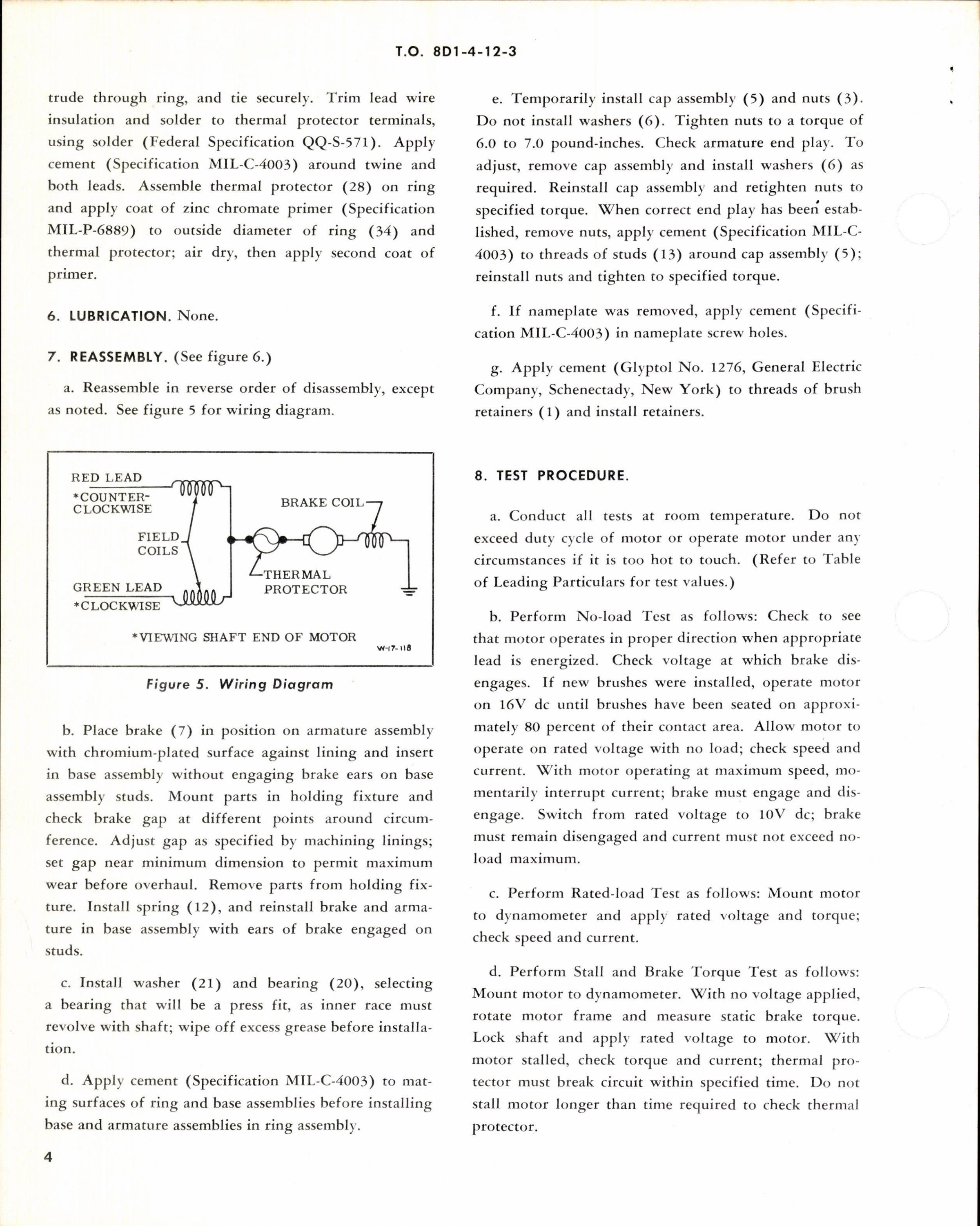 Sample page 4 from AirCorps Library document: Overhaul Instructions with Parts Breakdown for Direct-Current Motor Model DCM20-23, Part No 32409