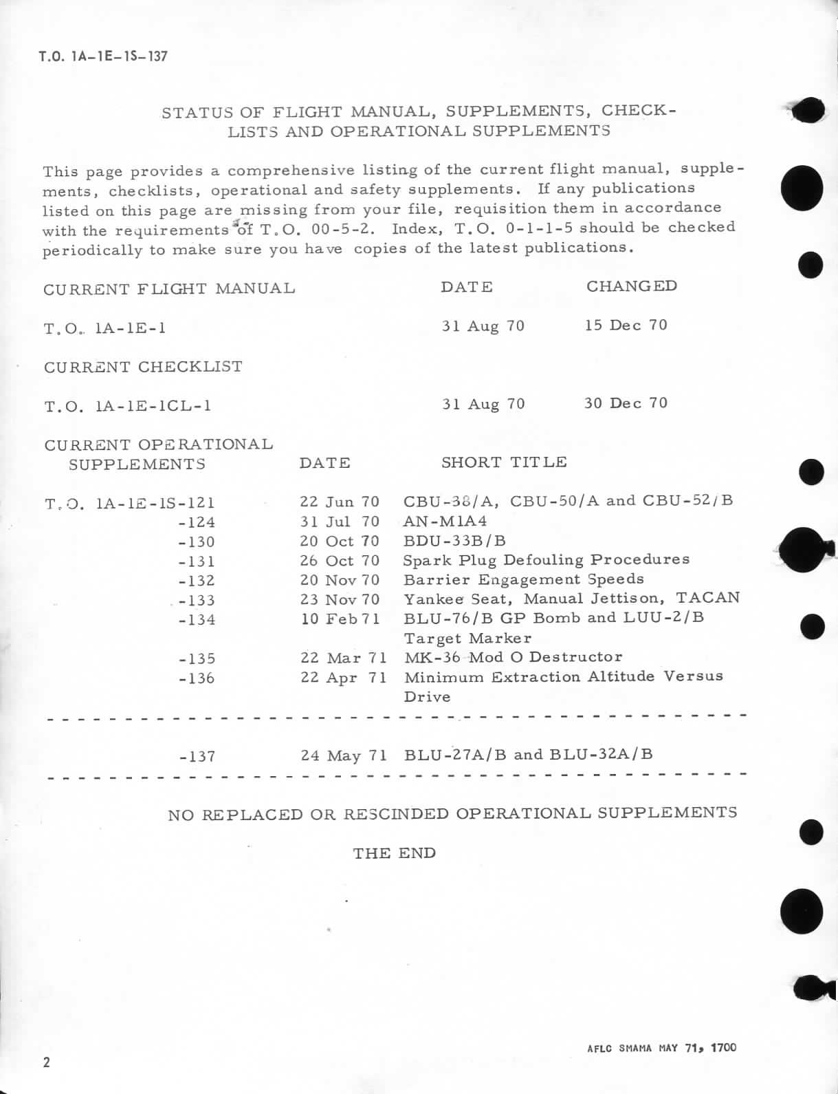 Sample page 7 from AirCorps Library document: Flight Manual A-1E, G, H, J Aircraft