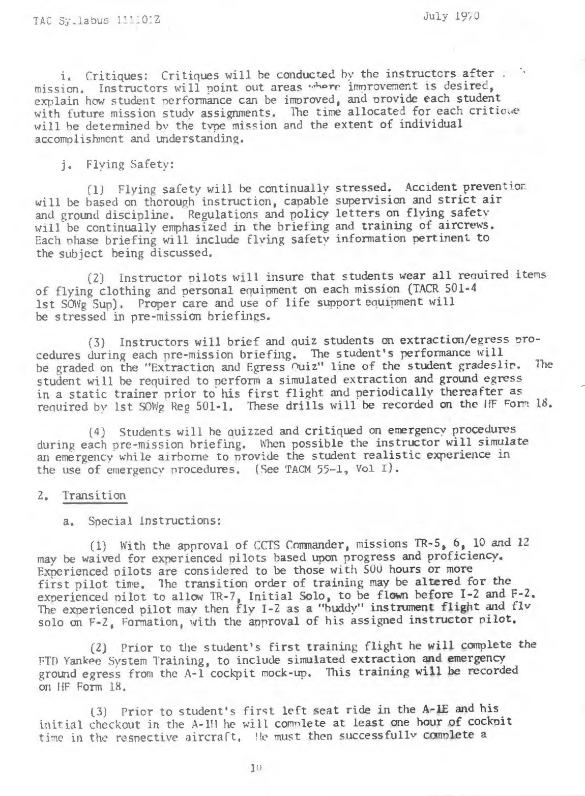 Sample page 14 from AirCorps Library document: Special Operations Training Course 111101Z for A-1