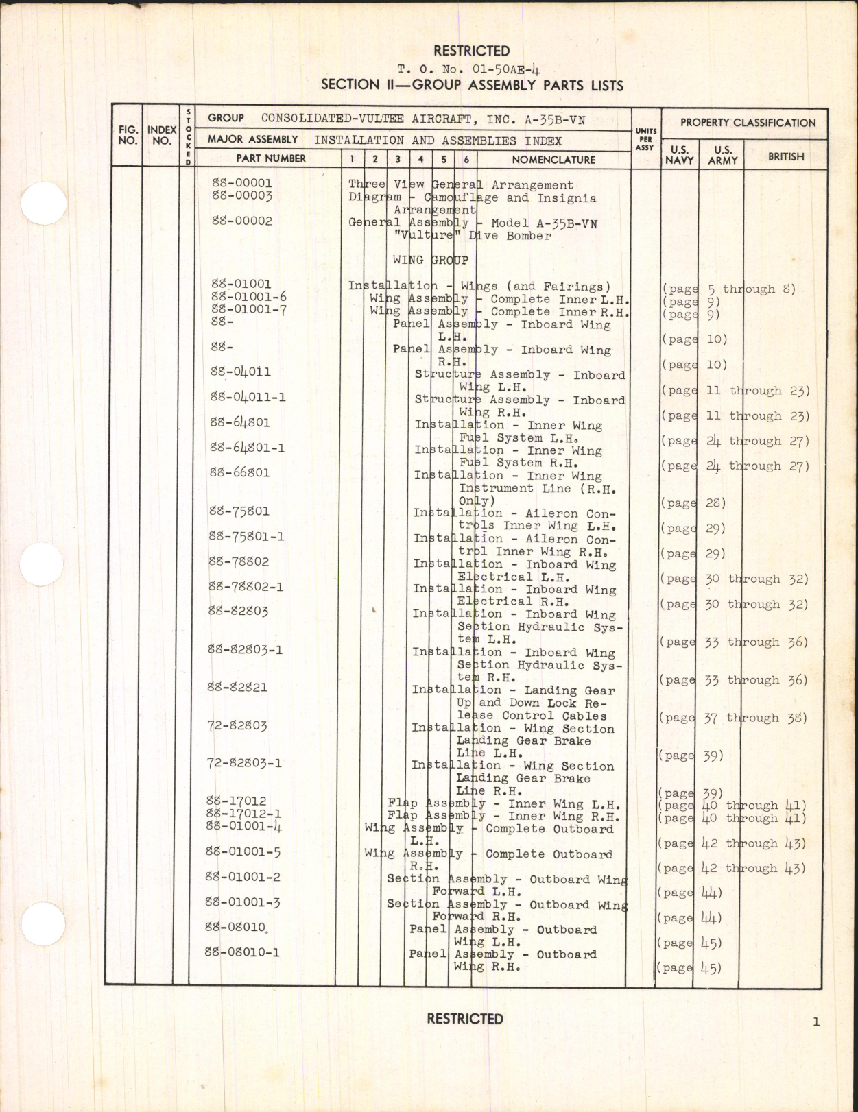 Sample page 5 from AirCorps Library document: Parts Catalog for A-35B