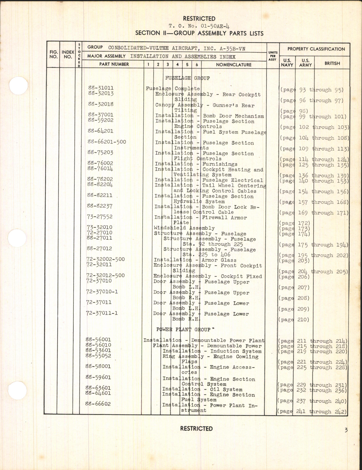 Sample page 7 from AirCorps Library document: Parts Catalog for A-35B