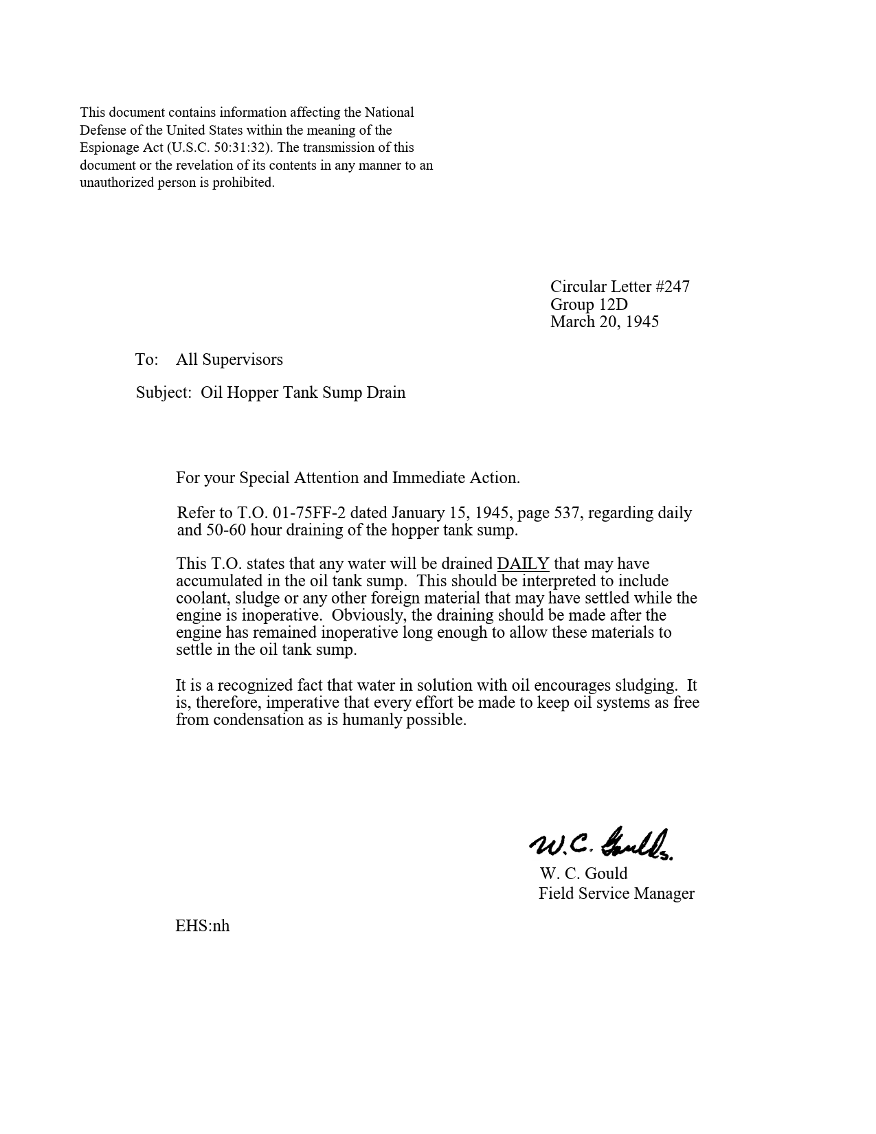 Sample page 1 from AirCorps Library document: Oil Hopper Tank Sump Drain