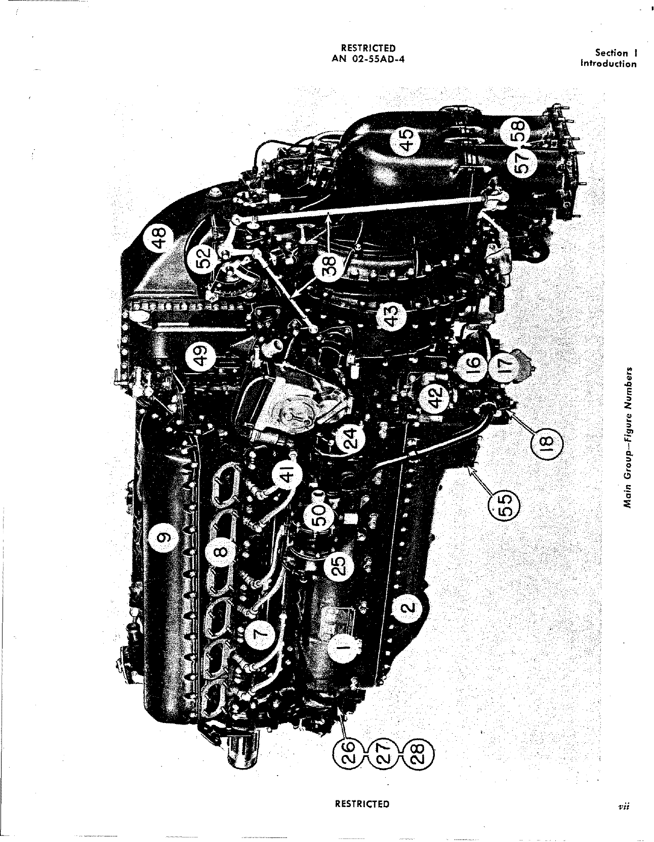 Sample page 9 from AirCorps Library document: Parts Catalog for Engine Models V-1650-9, V-1650-9A, V-1650-11, and V-1650-21 - Merlin 300 and 301
