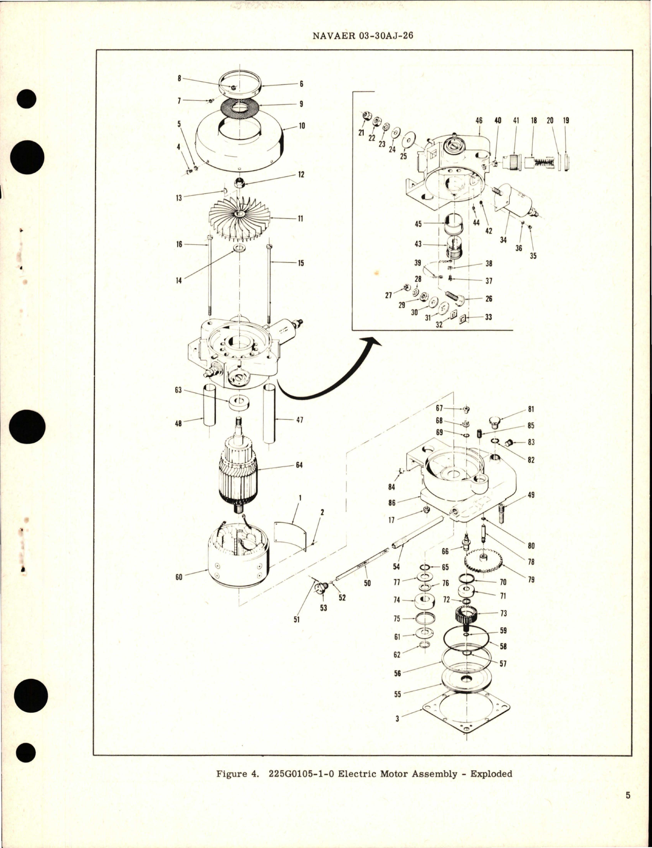 Sample page 5 from AirCorps Library document: Overhaul Instructions with Parts Catalog for Motor Pump Assembly - Model 225R0100-1-0 