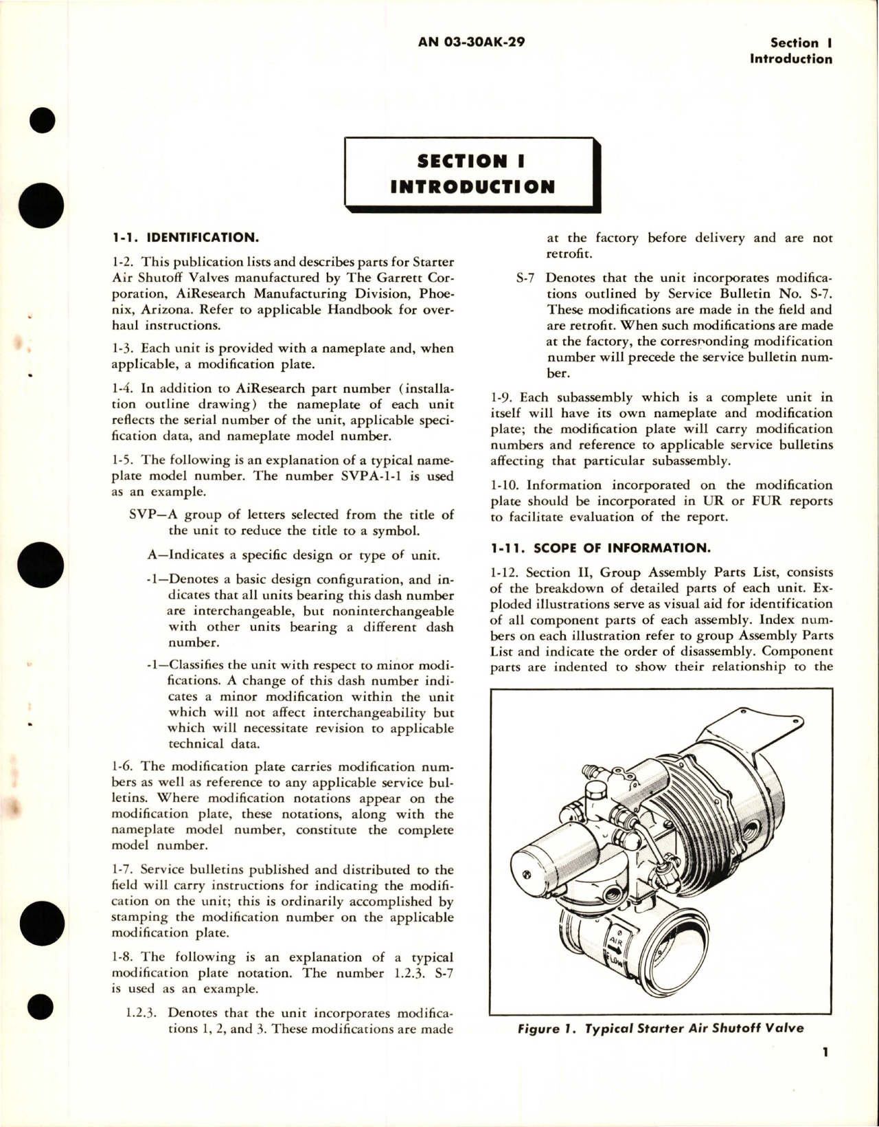 Sample page 5 from AirCorps Library document: Illustrated Parts Breakdown for Starter Air Shutoff Valve - Part 105054 - Model SVPA-1