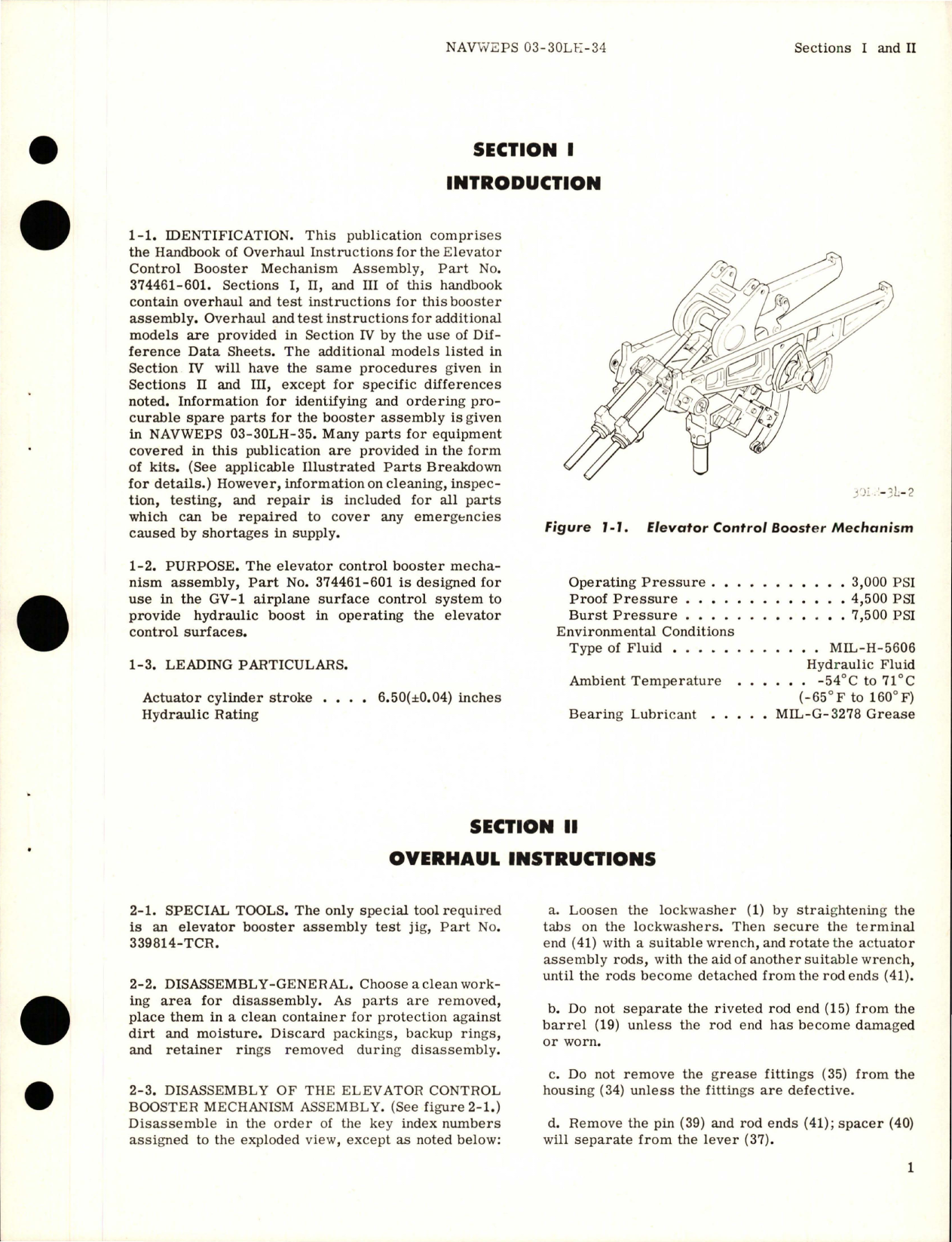 Sample page 5 from AirCorps Library document: Overhaul Instructions for Elevator Control Booster Mechanism Assembly - Parts 374461-601 and 374461-605 