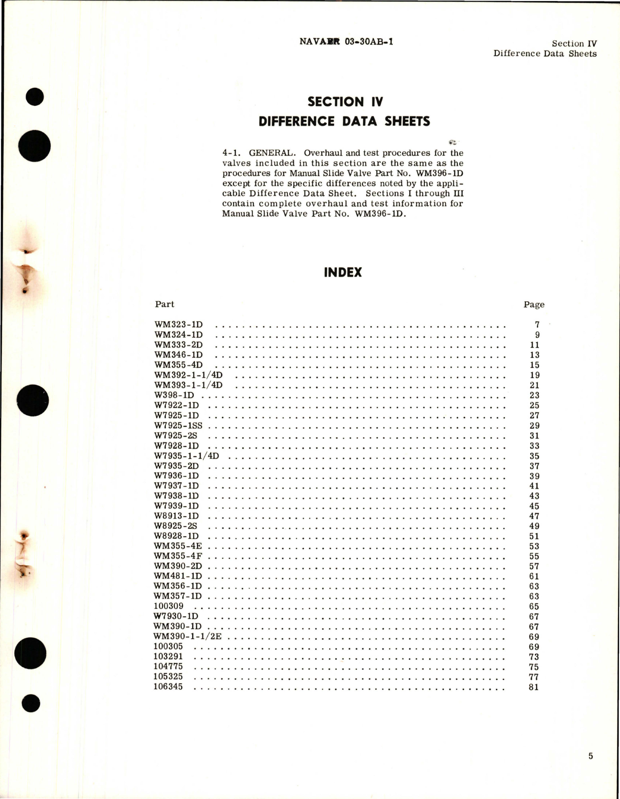 Sample page 7 from AirCorps Library document: Overhaul Instructions for Manual Slide Valve Assemblies 