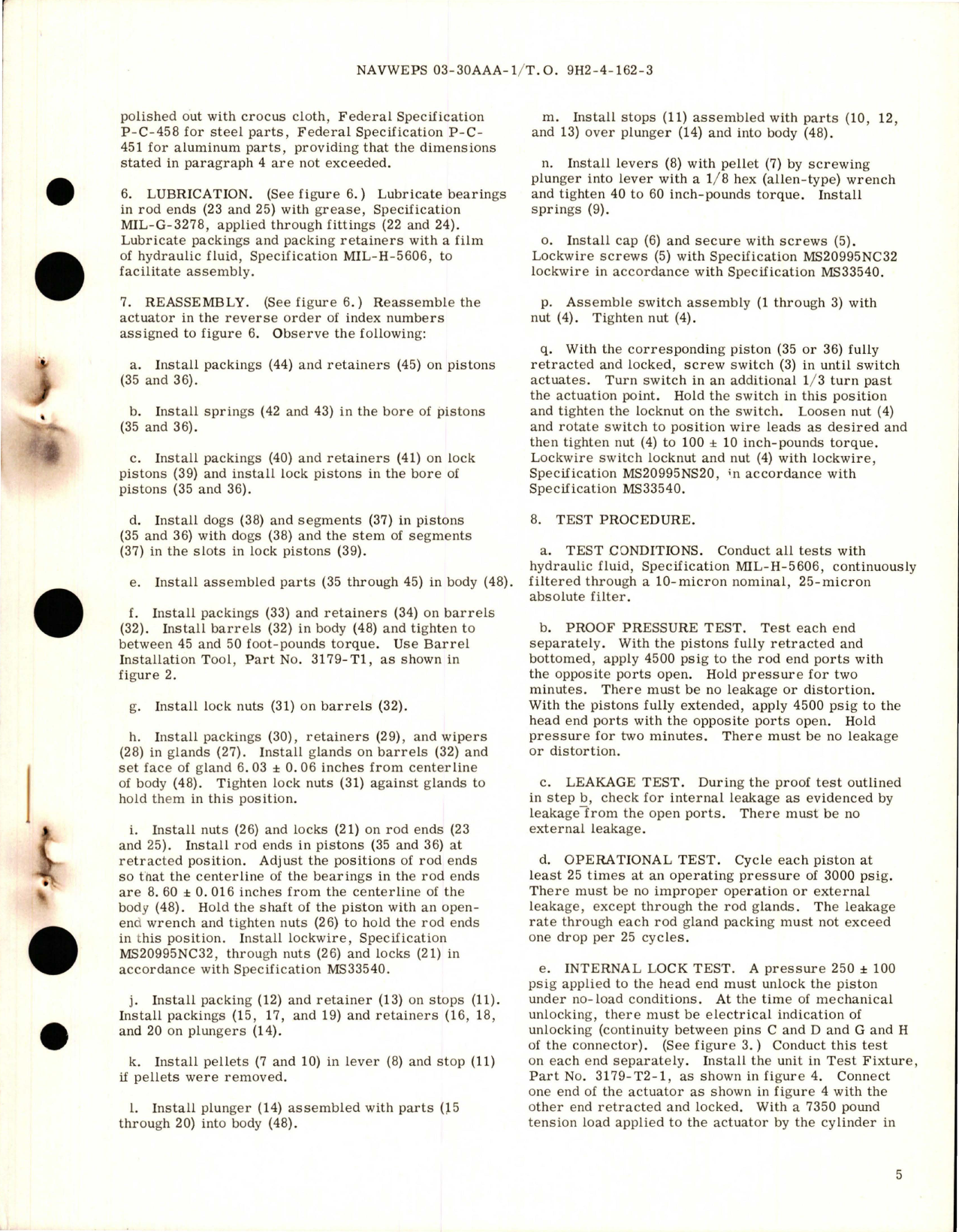 Sample page 5 from AirCorps Library document: Overhaul Instructions with Parts Breakdown for Three Position Trailing Edge Actuator Assembly - Part 7-3179