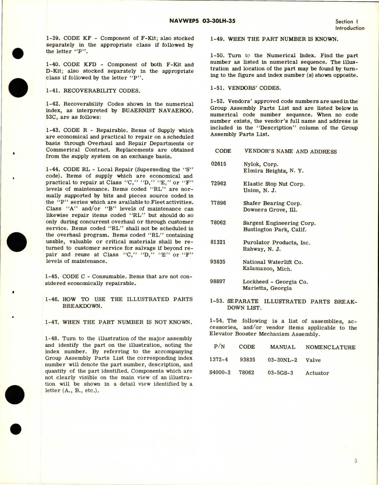 Sample page 7 from AirCorps Library document: Illustrated Parts Breakdown for Elevator Booster Assembly - Parts 374461-601 and 374461-605