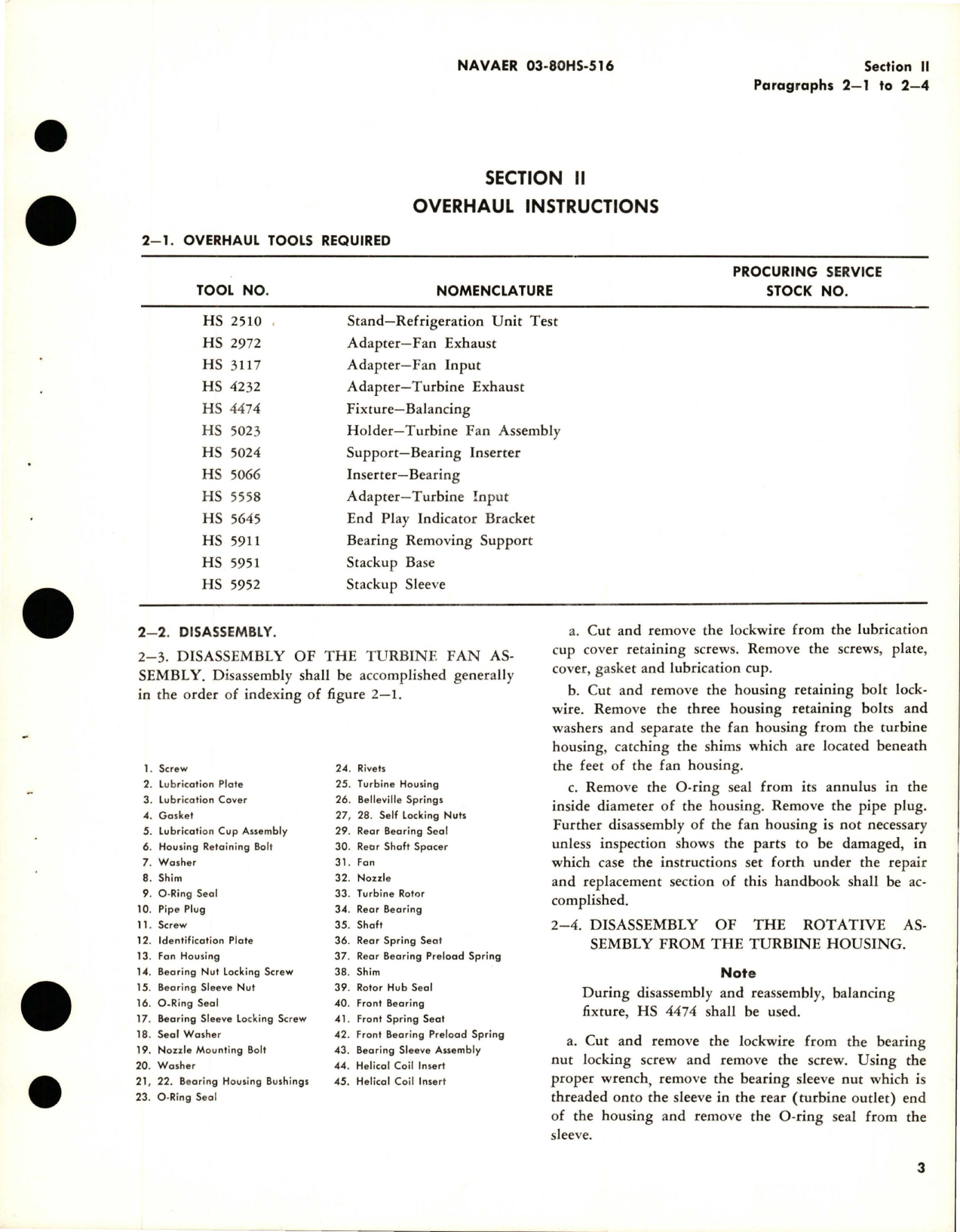 Sample page 7 from AirCorps Library document: Overhaul Instructions for Turbine Fan Assembly - 501073