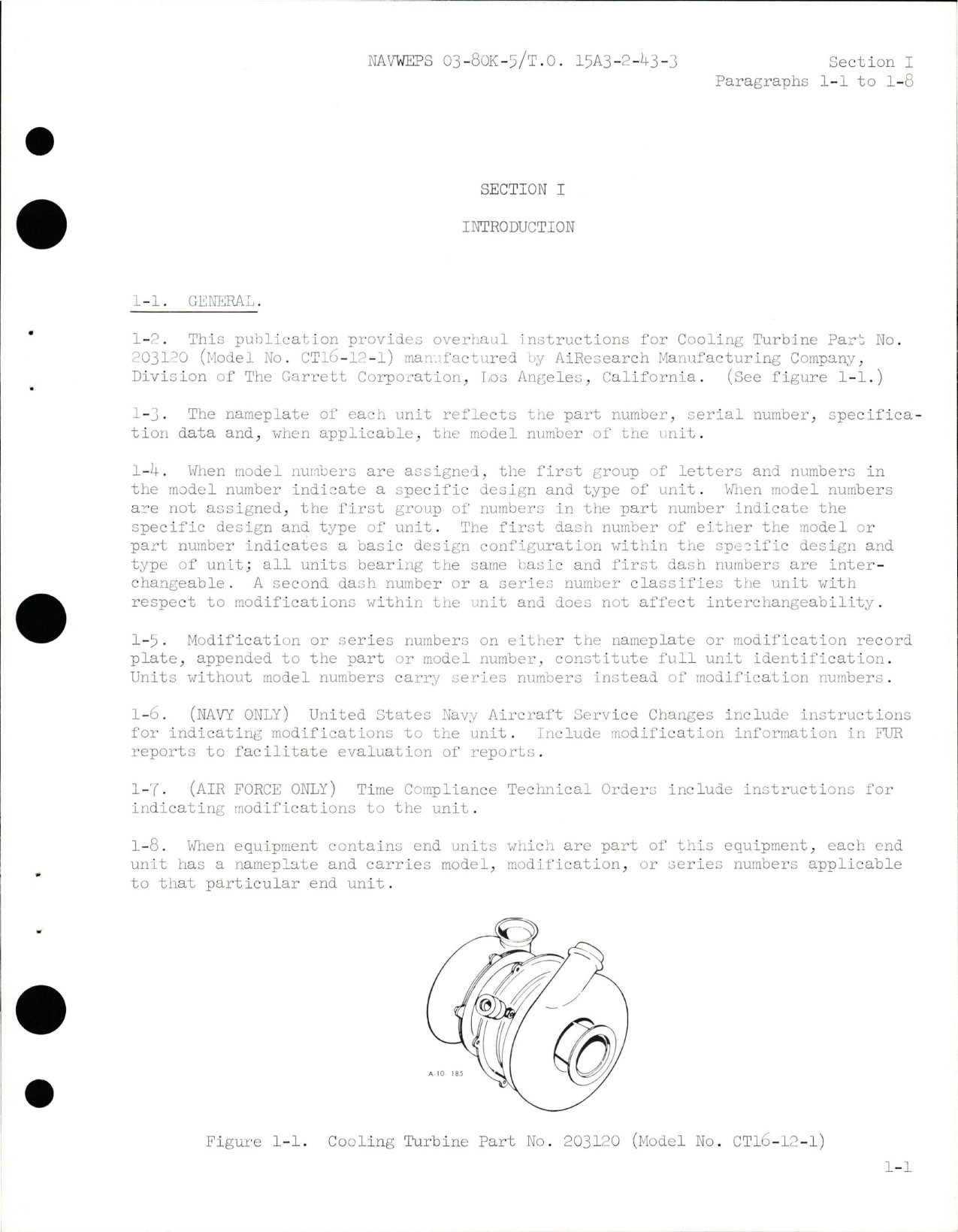 Sample page 5 from AirCorps Library document: Overhaul Instructions for Cooling Turbines - Parts 203120, 203130, and 204480-1-1