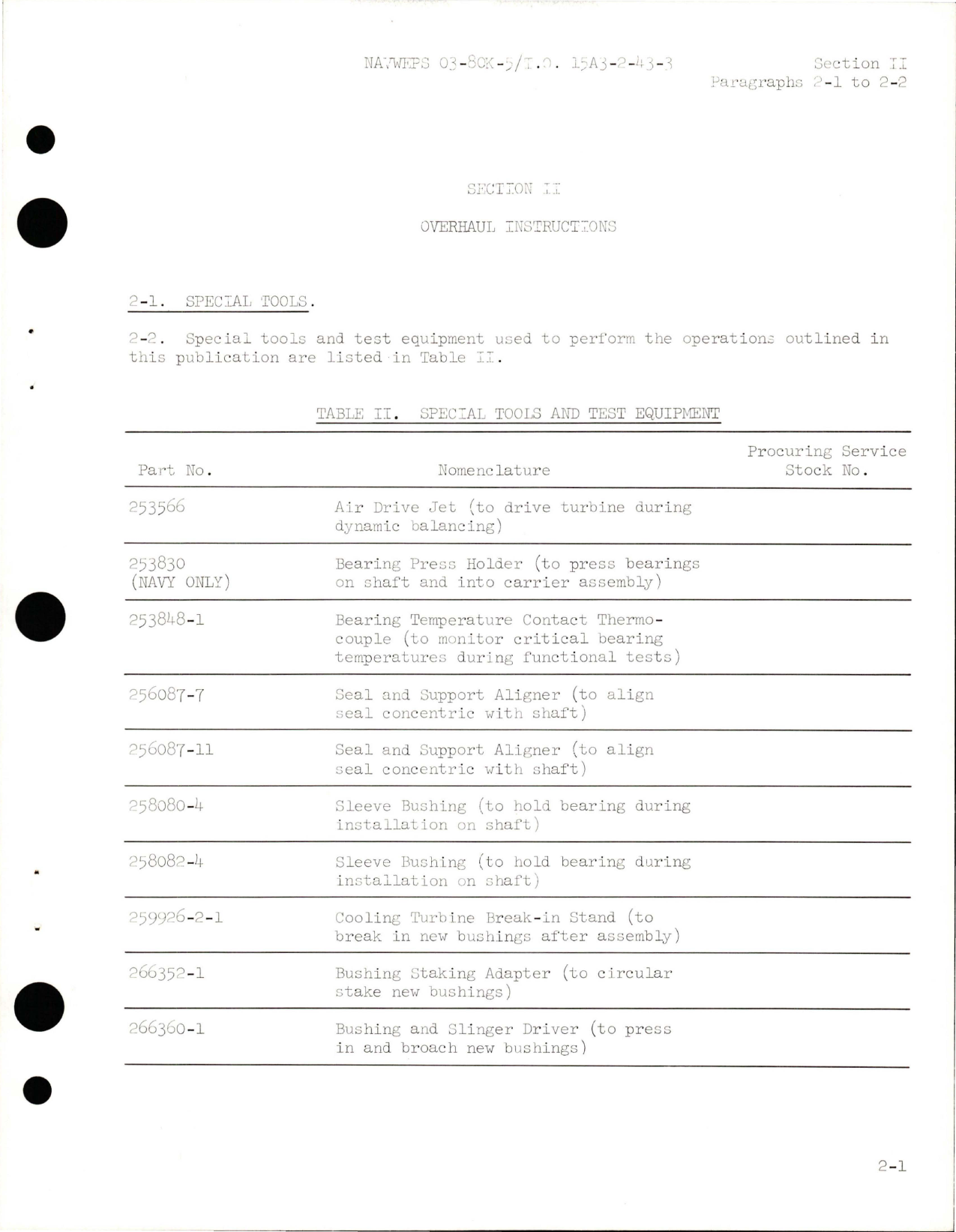 Sample page 7 from AirCorps Library document: Overhaul Instructions for Cooling Turbines - Parts 203120, 203130, and 204480-1-1