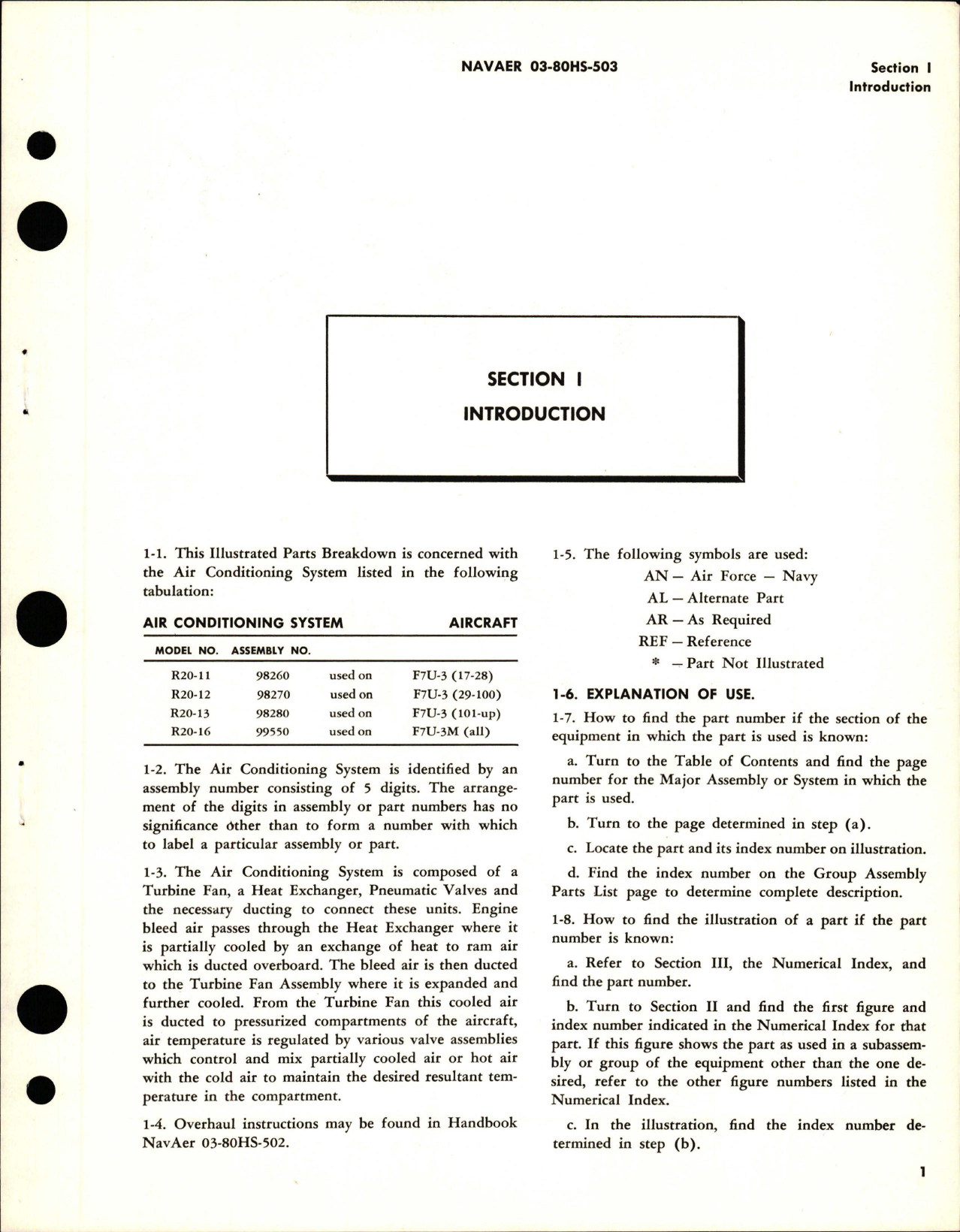 Sample page 5 from AirCorps Library document: Illustrated Parts Breakdown for Air Conditioning System - Assembly No 98260, 98270, 98280, and 99550 