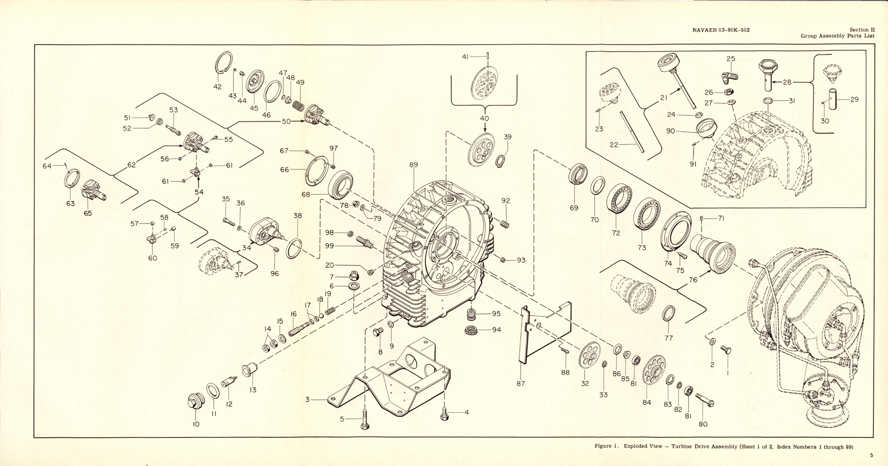 Sample page 7 from AirCorps Library document: Illustrated Parts Breakdown for Turbine Drive Assembly - Part 46E00-1-F 