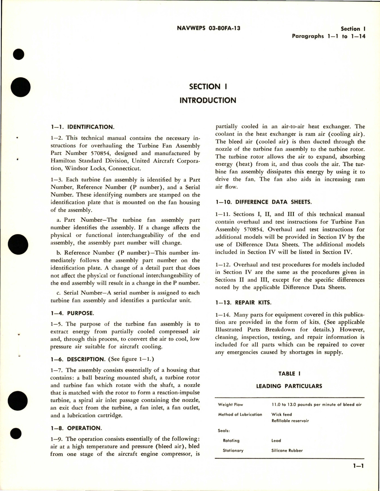 Sample page 5 from AirCorps Library document: Overhaul Instructions for Turbine Fan Assembly - Part 570854 