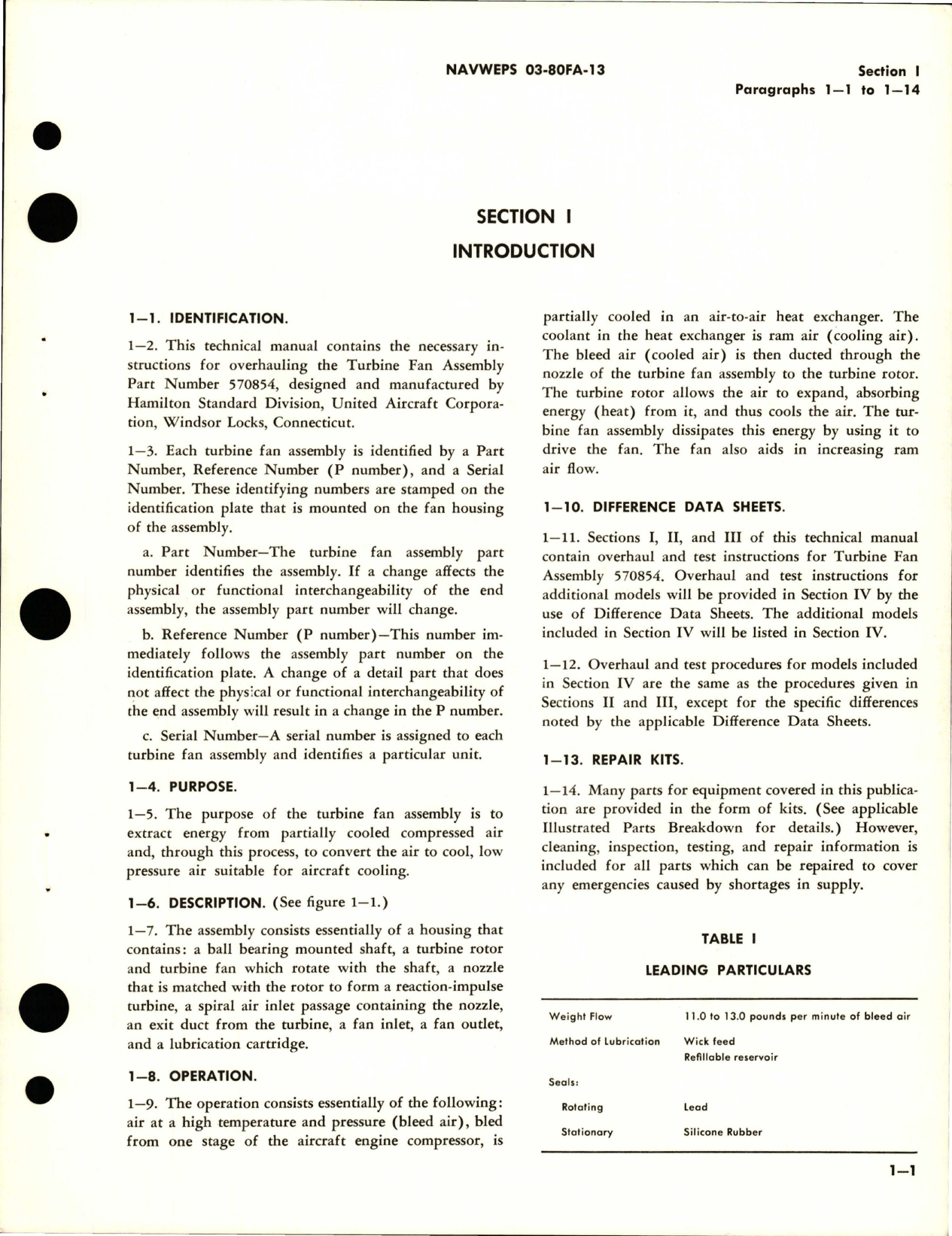 Sample page 5 from AirCorps Library document: Overhaul Instructions for Turbine Fan Assembly - Part 570854