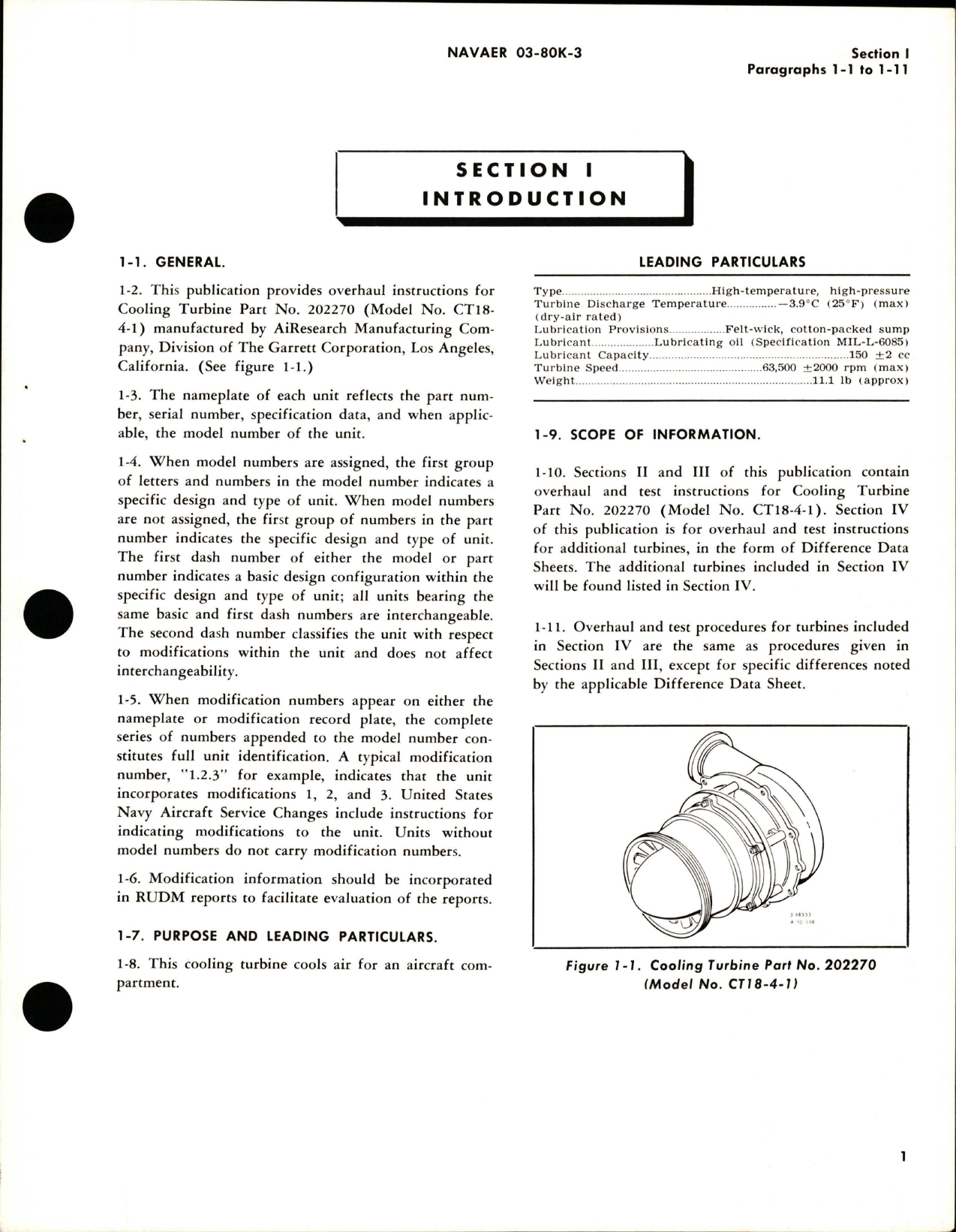 Sample page 5 from AirCorps Library document: Overhaul Instructions for Cooling Turbine - Part 202270 - Model CT18-4