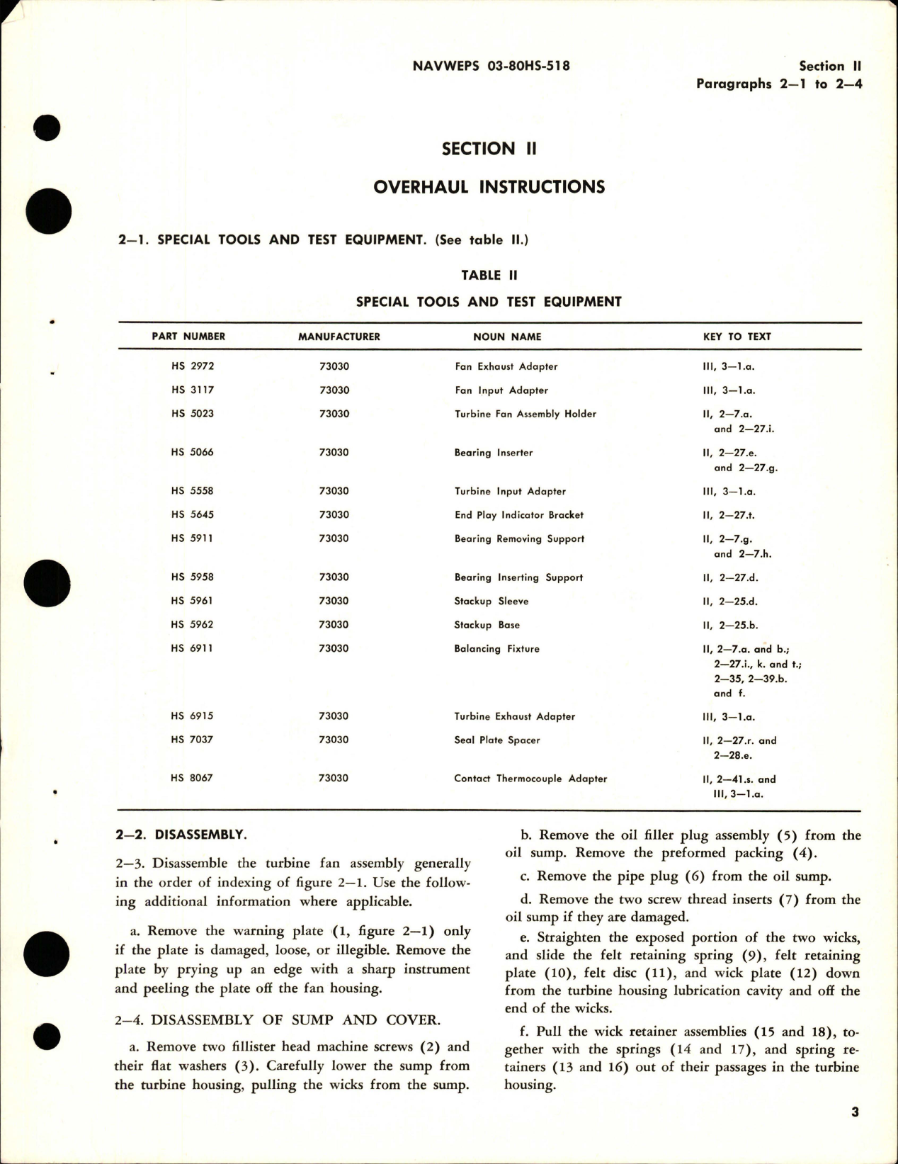Sample page 7 from AirCorps Library document: Overhaul Instructions for Turbine Fan Assembly - 542970-1 and 542970-2