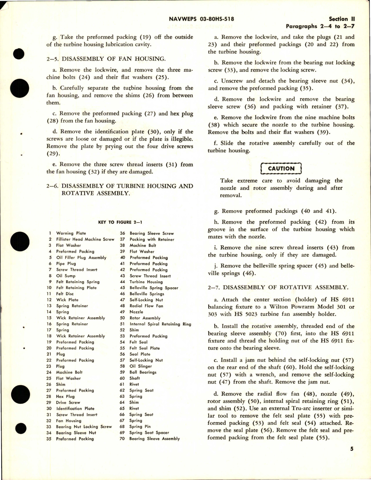 Sample page 9 from AirCorps Library document: Overhaul Instructions for Turbine Fan Assembly - 542970-1 and 542970-2