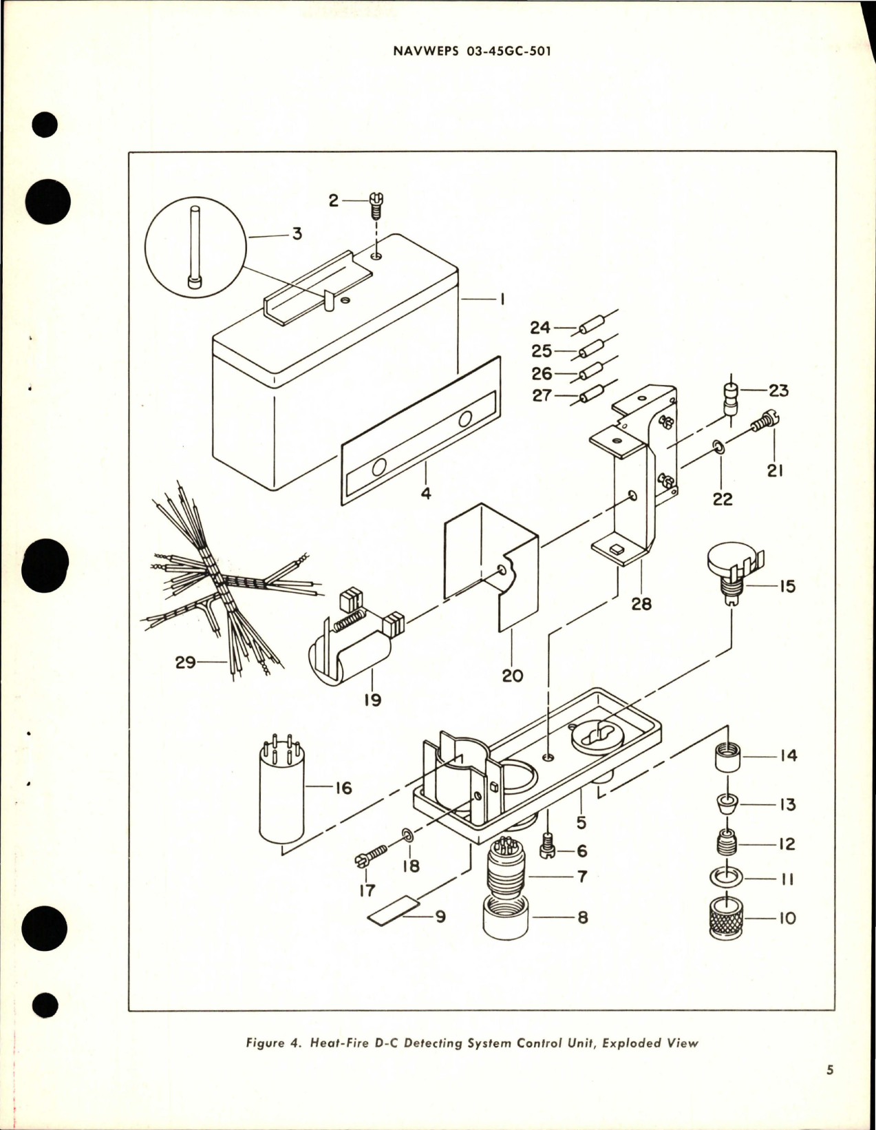 Sample page 5 from AirCorps Library document: Overhaul Instructions with Parts Breakdown for Heat-Fire D-C Detecting System Control Unit