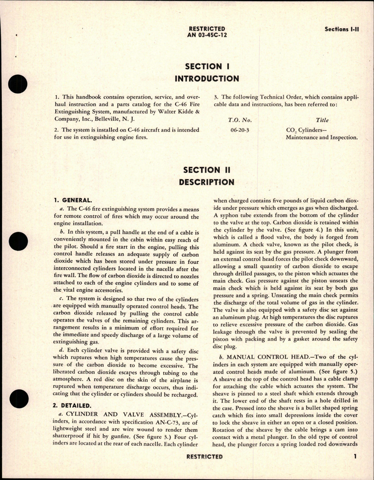 Sample page 5 from AirCorps Library document: Instructions with Parts Catalog for Fire Extinguisher System - Type C-46