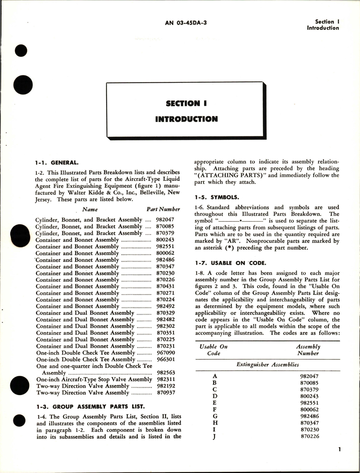 Sample page 5 from AirCorps Library document: Illustrated Parts Breakdown for Aircraft-Type Liquid Agent Fire Extinguishing Equipment 