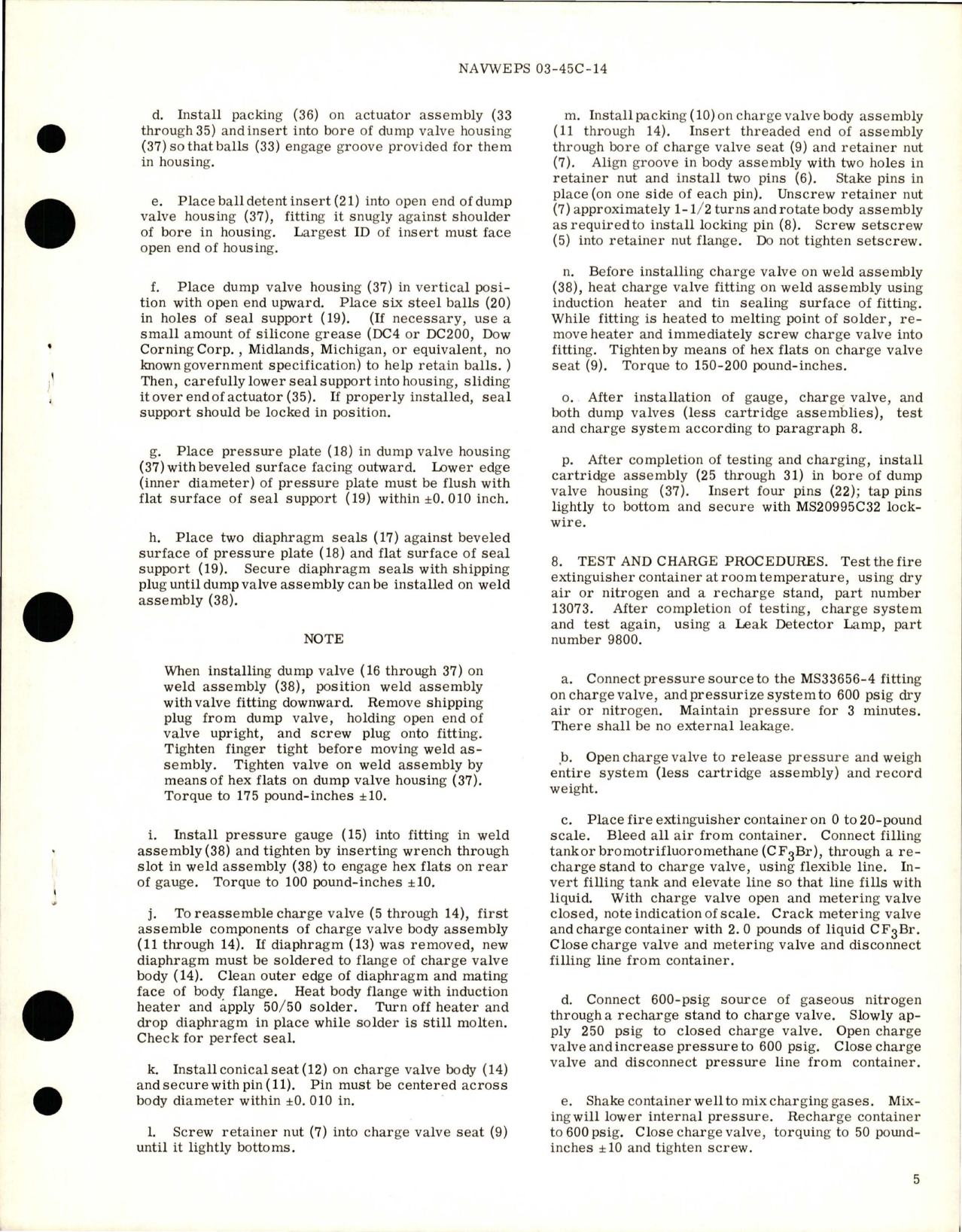 Sample page 5 from AirCorps Library document: Overhaul Instructions with Parts for Dual Squib - Dual Outlet Fire Extinguisher Container - Part 2911115-1