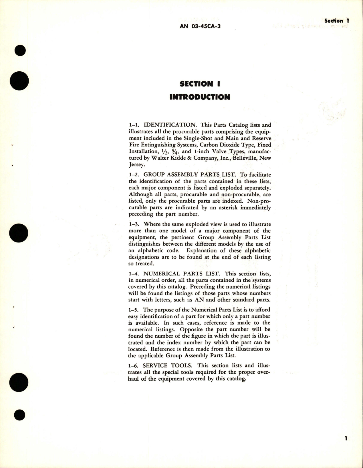 Sample page 7 from AirCorps Library document: Parts Catalog for Airborne CO2 Fire Extinguisher System 