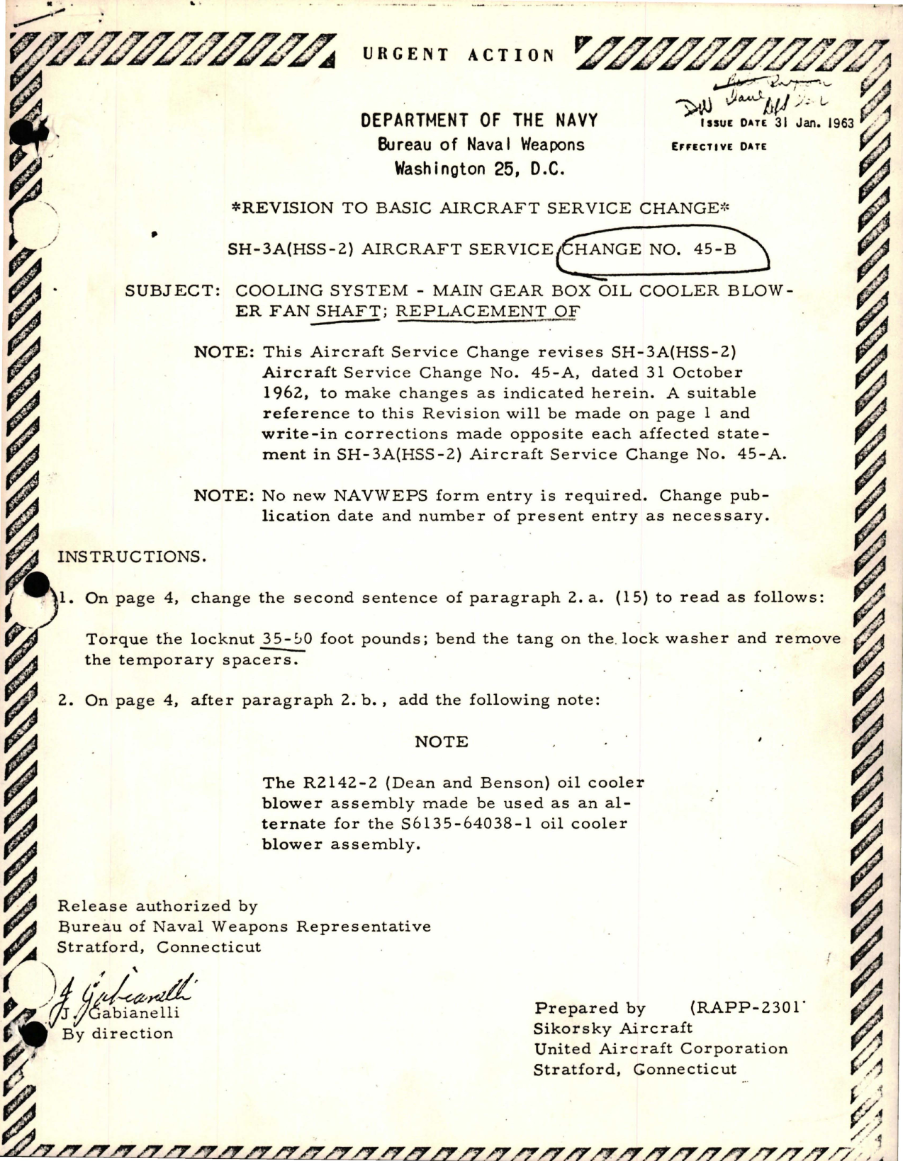 Sample page 1 from AirCorps Library document: Overhaul Instructions with Parts Breakdown for Oil Cooling Blower - Part R-2142-1