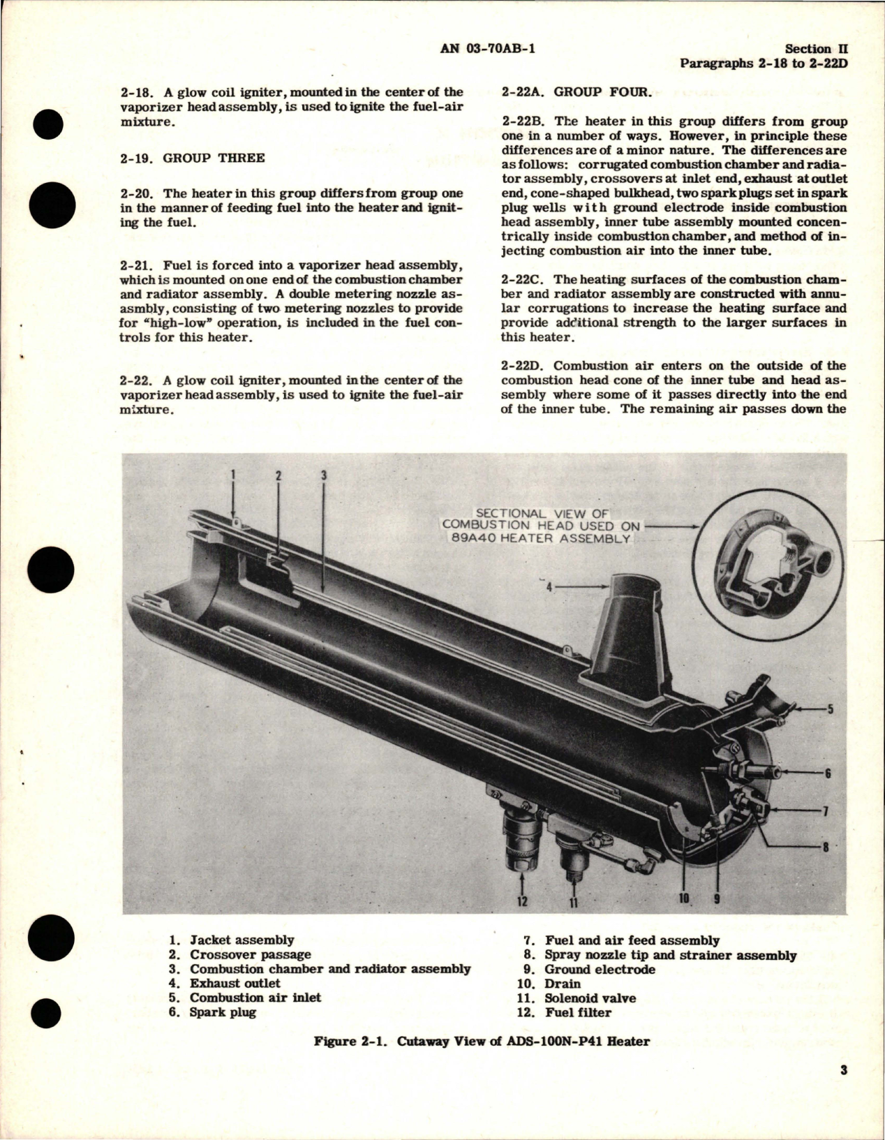 Sample page 7 from AirCorps Library document: Operation and Service Instructions for Aircraft Heaters 