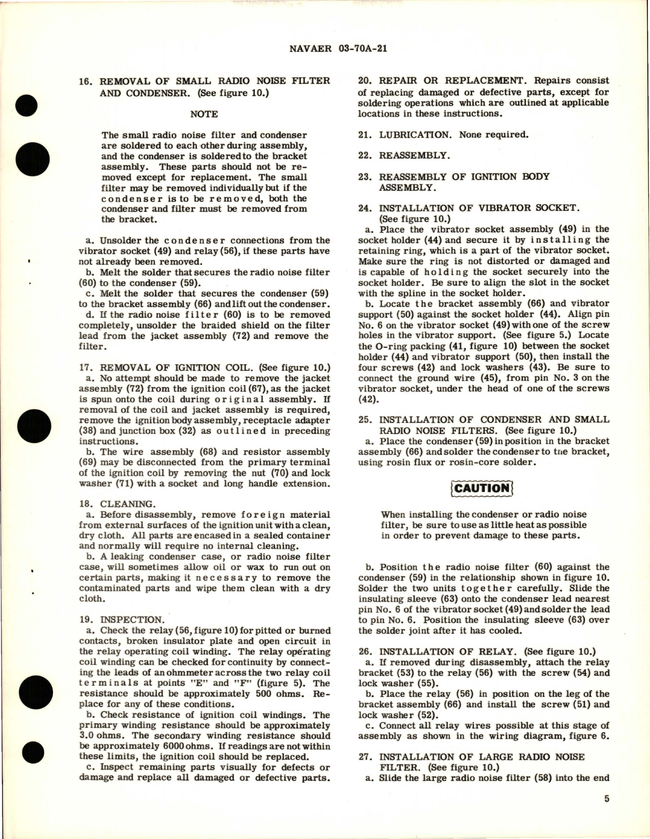 Sample page 5 from AirCorps Library document: Overhaul Instructions with Parts Breakdown for Ignition Unit - Part B11C30 