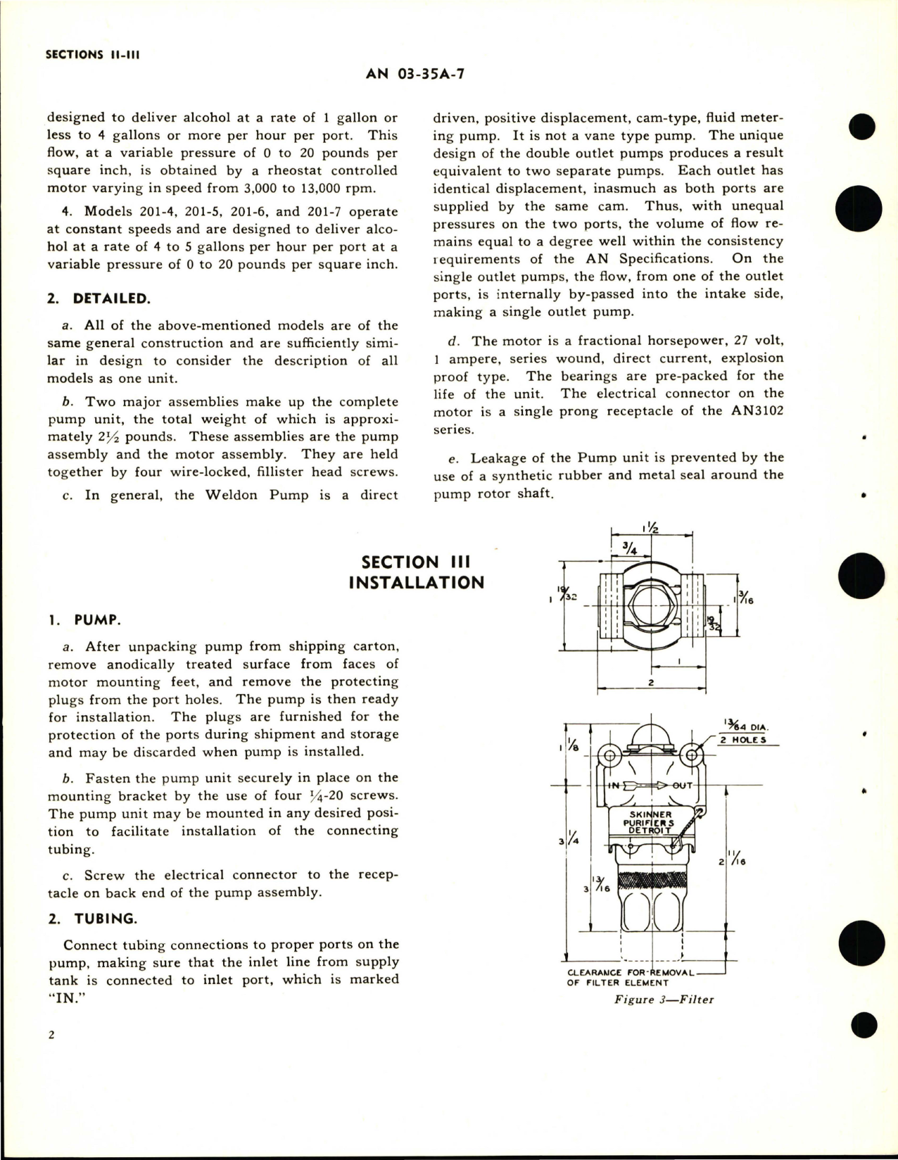 Sample page 6 from AirCorps Library document: Operation, Service and Overhaul Instructions with Parts Catalog for Anti-Icer Pumps - Double Outlet Models 