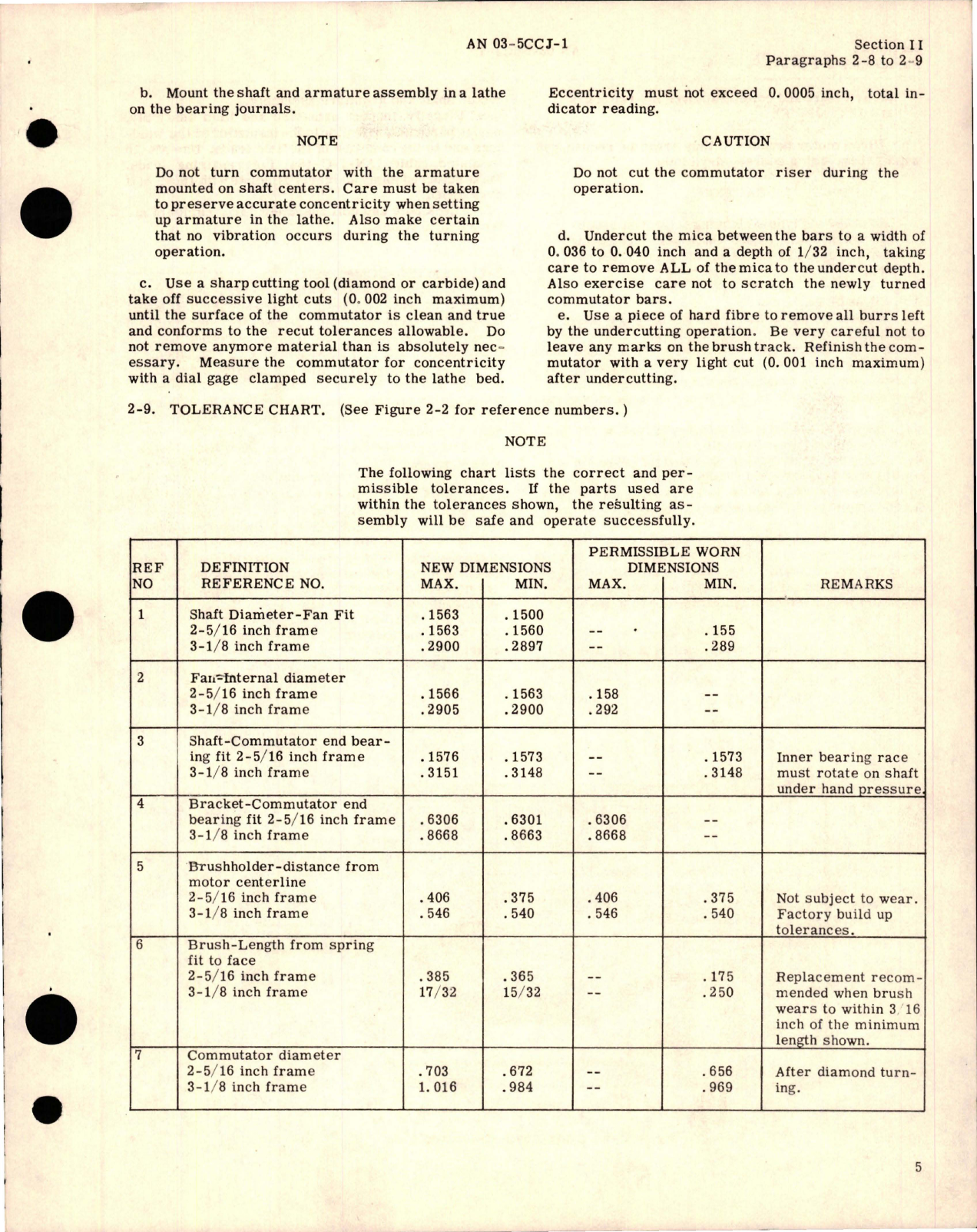 Sample page 7 from AirCorps Library document: Overhaul Instructions for D-C Motors - Parts A19A6103, A19A6162, A24A9238, A28A8535, 1171186 