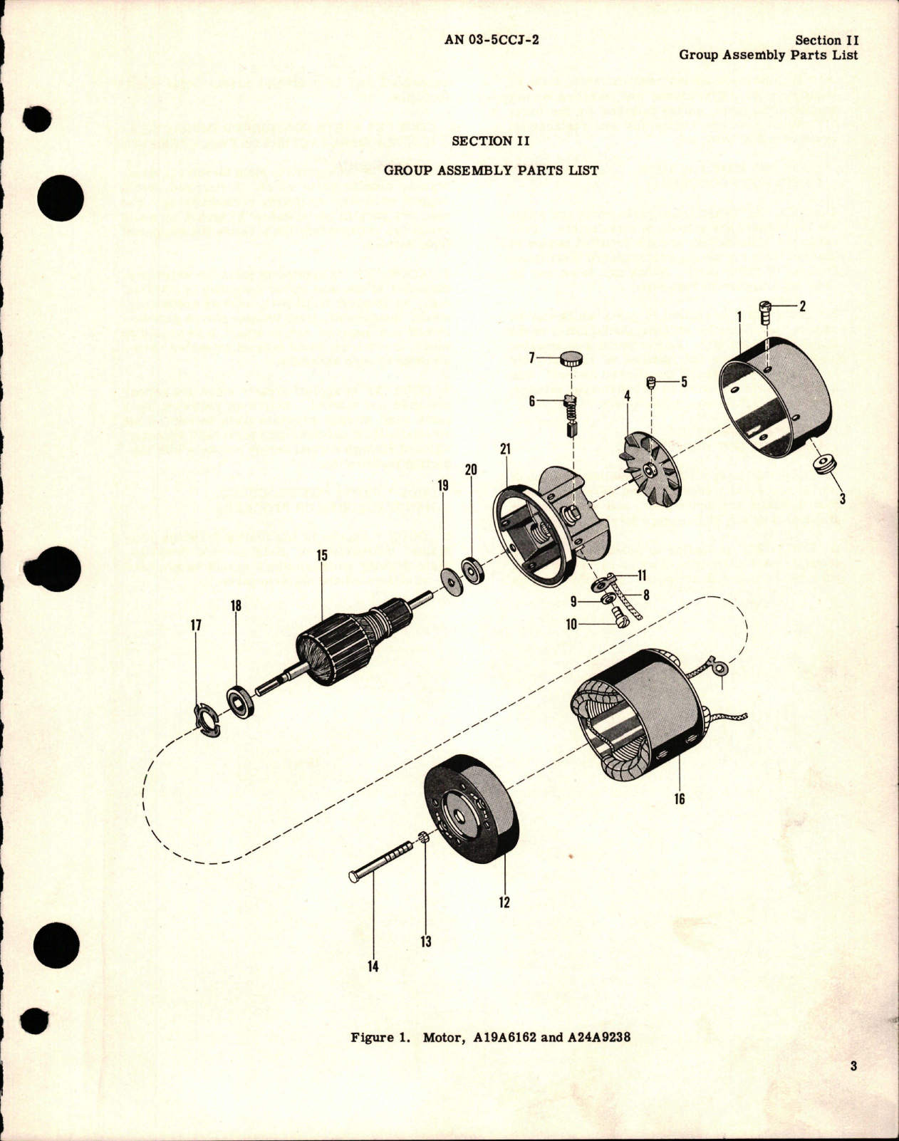 Sample page 5 from AirCorps Library document: Illustrated Parts Breakdown for D-C Motors 