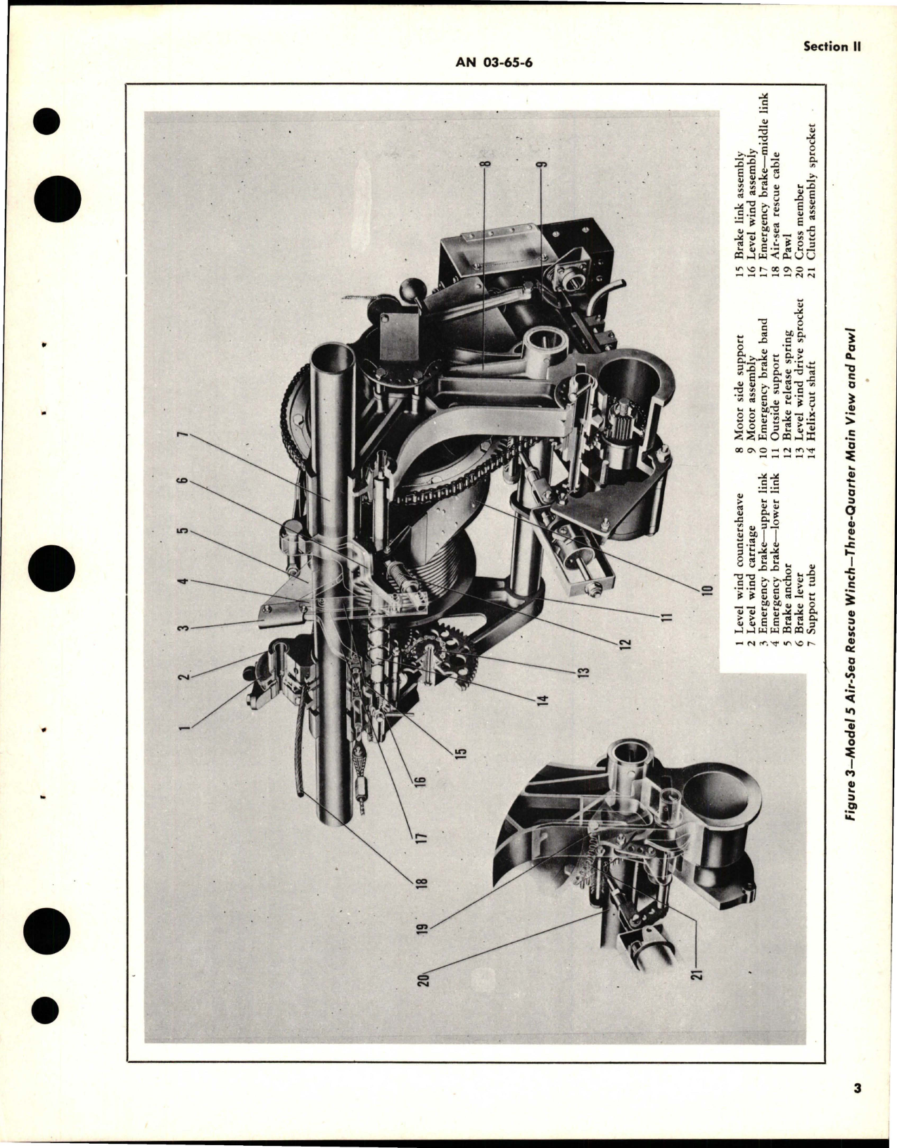 Sample page 7 from AirCorps Library document: Operation, Service and Overhaul Instructions with Parts Catalog for Air Sea Rescue Winch - Model 5