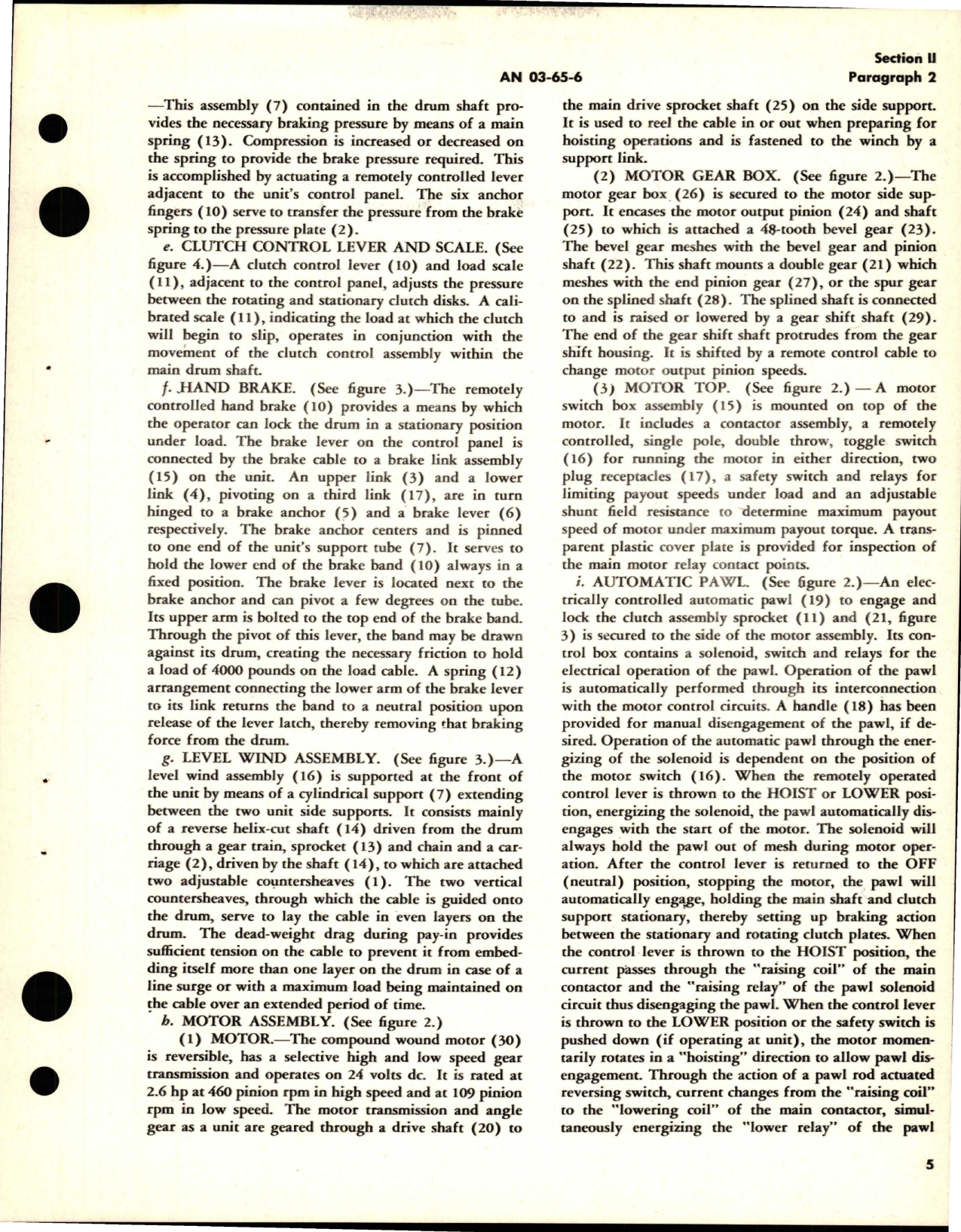 Sample page 9 from AirCorps Library document: Operation, Service and Overhaul Instructions with Parts Catalog for Air Sea Rescue Winch - Model 5