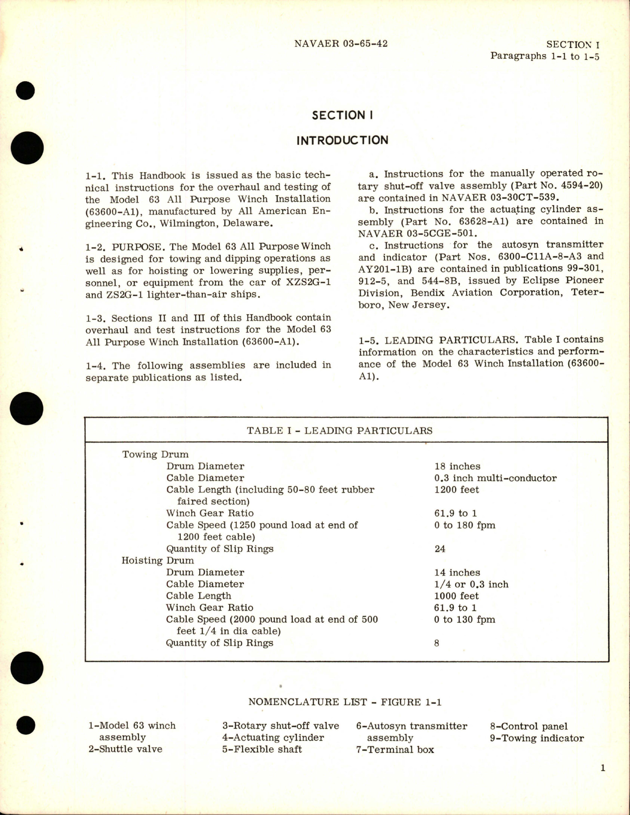 Sample page 5 from AirCorps Library document: Overhaul Instructions for All Purpose Winch - Model 63 