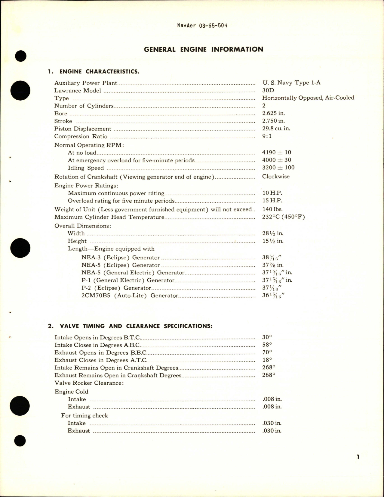 Sample page 9 from AirCorps Library document: Service Instructions for Auxiliary Power Plant - Type 1-A - Model 30D 