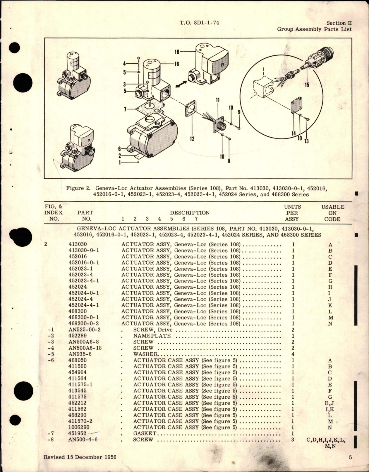 Sample page 7 from AirCorps Library document: Illustrated Parts Breakdown for Geneva-Loc Actuators - Series 108