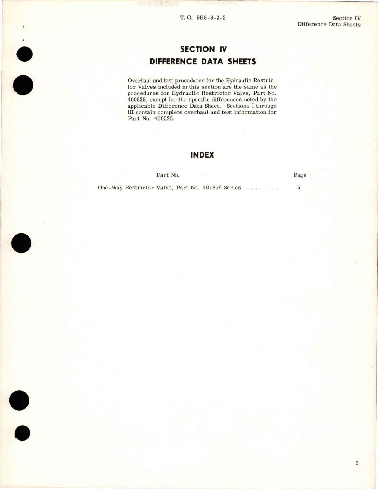 Sample page 5 from AirCorps Library document: Overhaul Instructions for Hydraulic Restrictor Valves - Parts 400525 and 401856 Series 