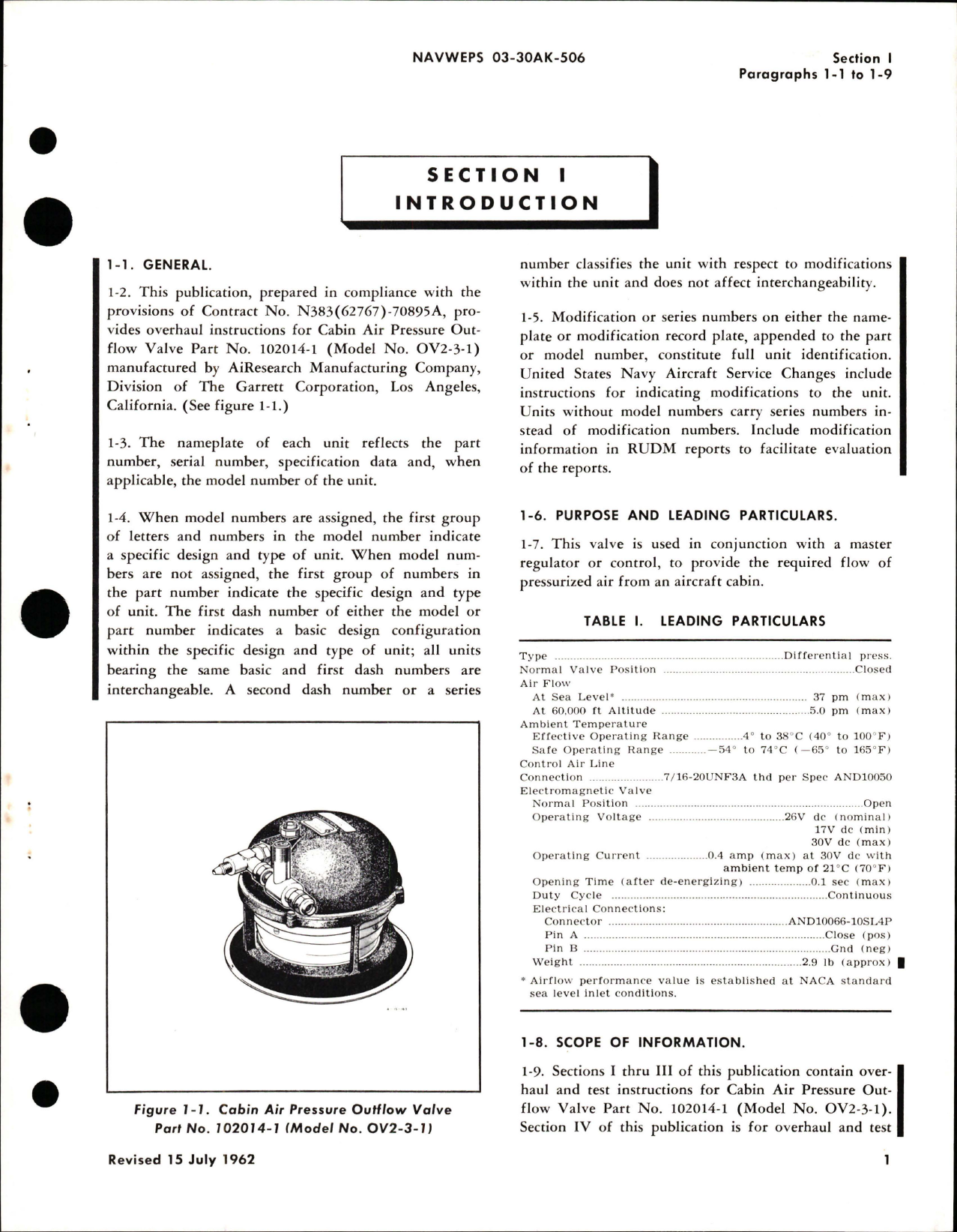 Sample page 5 from AirCorps Library document: Overhaul Instructions for Cabin Air Pressure Outflow Valves