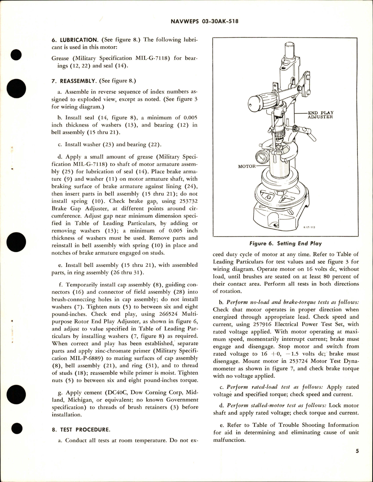 Sample page 5 from AirCorps Library document: Overhaul Instructions with Parts Breakdown for Direct-Current Motor - Part 32767
