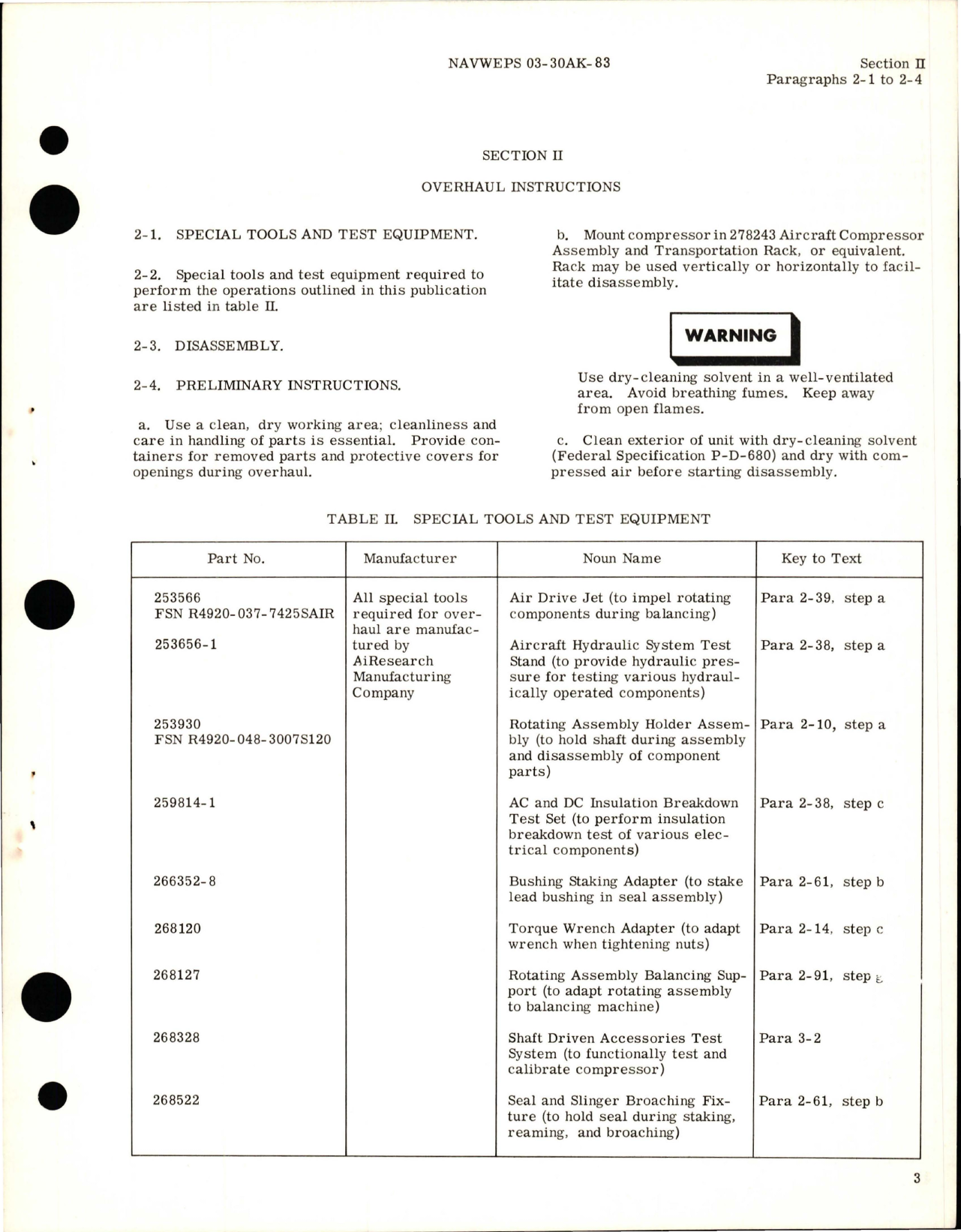Sample page 7 from AirCorps Library document: Overhaul Instructions for Centrifugal Air Compressor - Parts 206400-1, 206400-1-6, 206400-1-7, and 206400-1-8