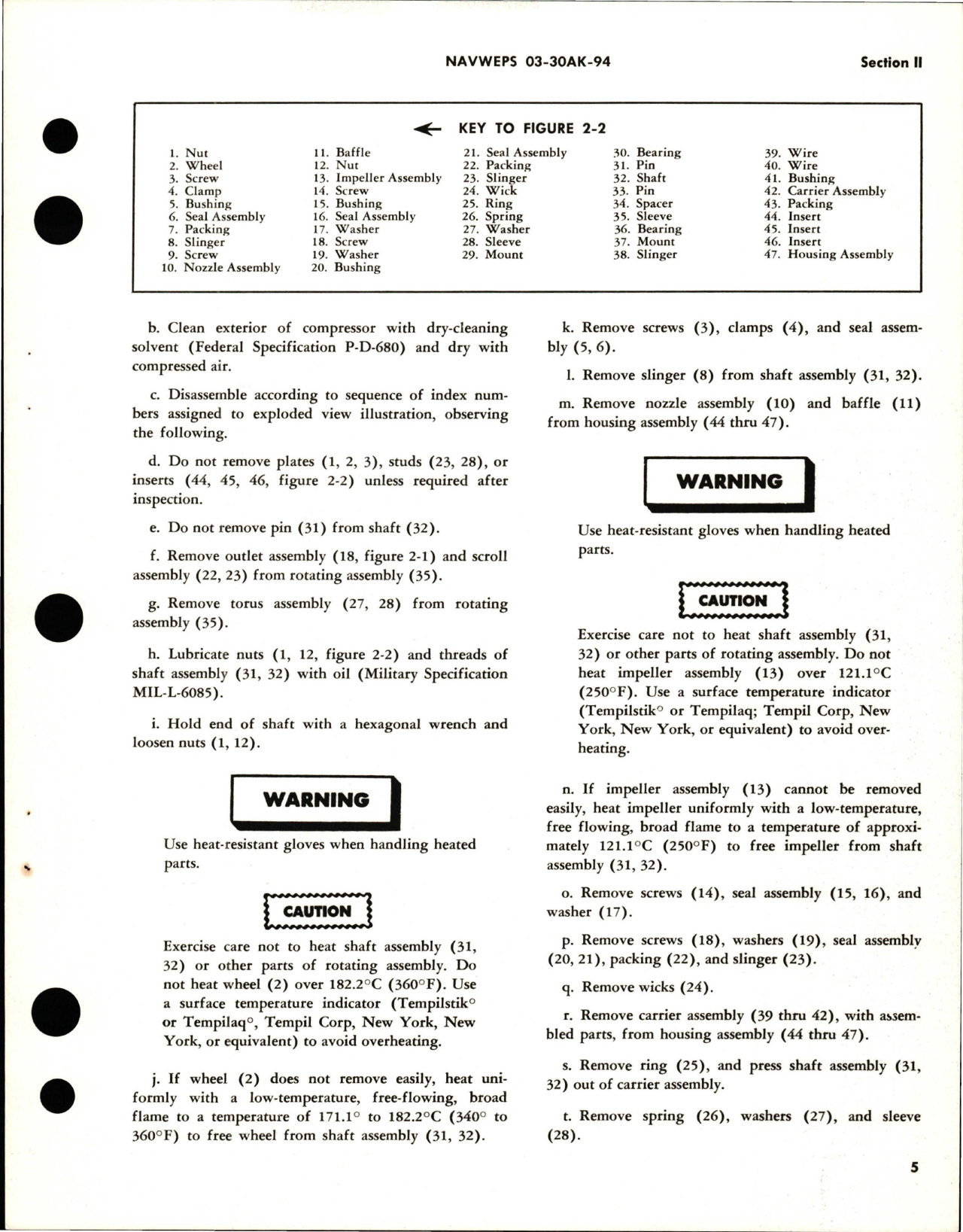 Sample page 9 from AirCorps Library document: Overhaul Instructions for Turbine Driven Centrifugal Compressor - Part 204790-1-1